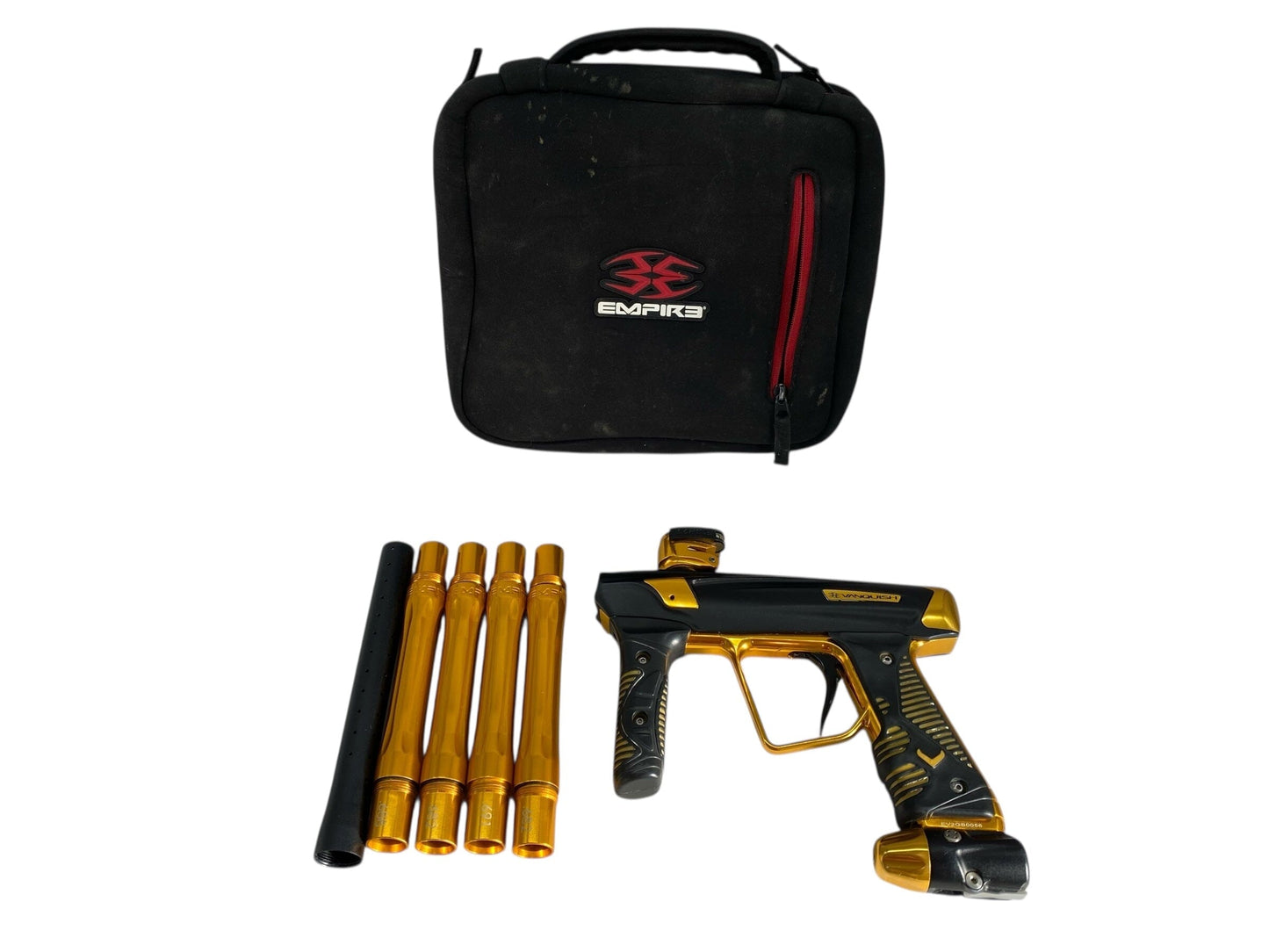 Used Empire Vanquish 2.0 Paintball Gun Black/Gold Paintball Gun from CPXBrosPaintball Buy/Sell/Trade Paintball Markers, New Paintball Guns, Paintball Hoppers, Paintball Masks, and Hormesis Headbands