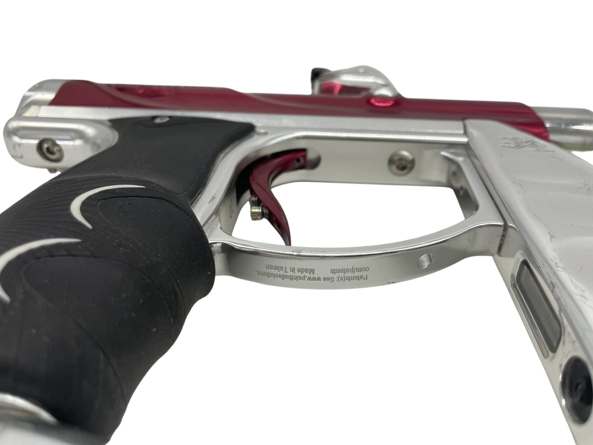Used EMPIRE VICIOUS AXE RED/SILVER PAINTBALL GUN Paintball Gun from CPXBrosPaintball Buy/Sell/Trade Paintball Markers, New Paintball Guns, Paintball Hoppers, Paintball Masks, and Hormesis Headbands