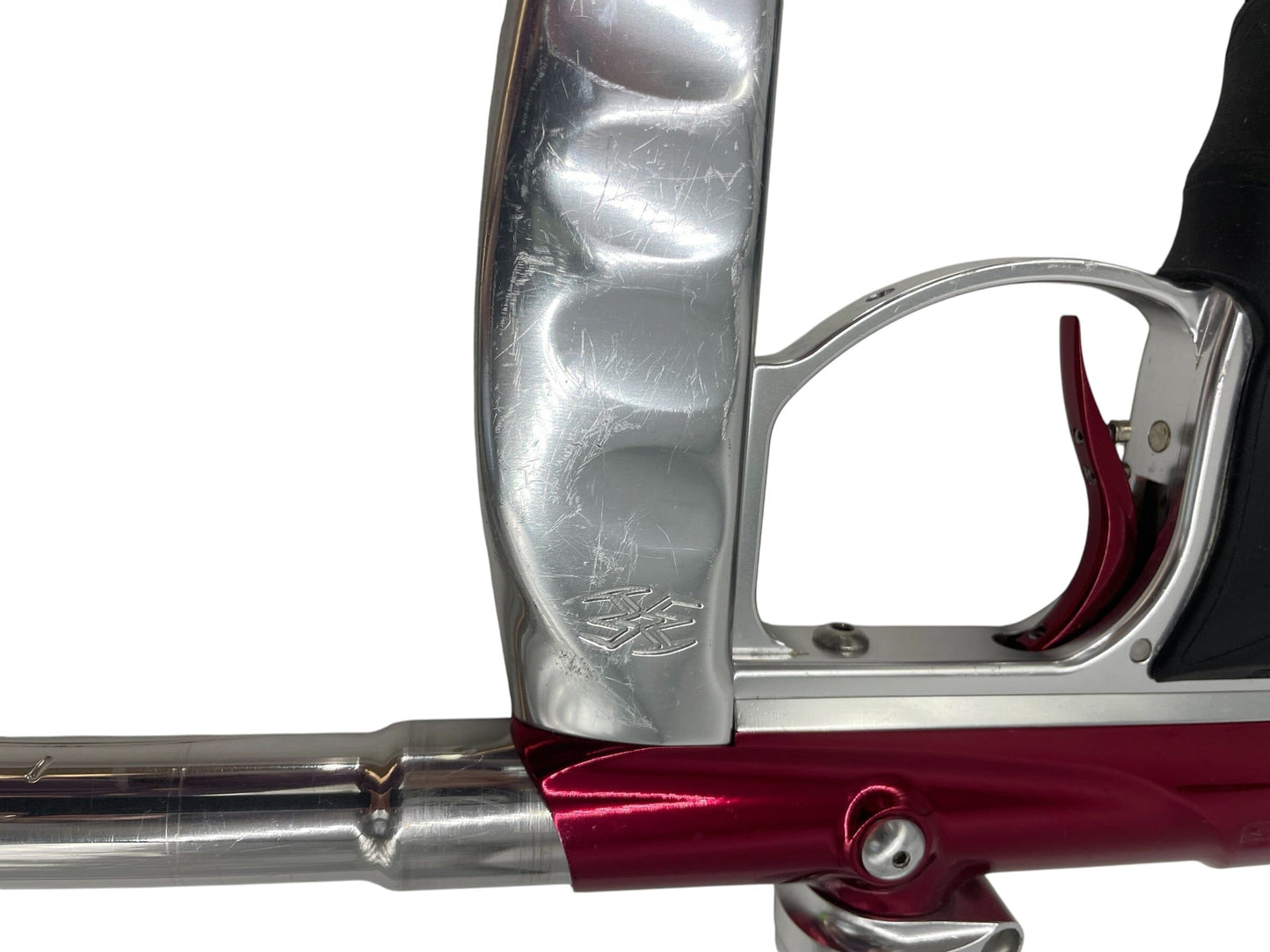 Used EMPIRE VICIOUS AXE RED/SILVER PAINTBALL GUN Paintball Gun from CPXBrosPaintball Buy/Sell/Trade Paintball Markers, New Paintball Guns, Paintball Hoppers, Paintball Masks, and Hormesis Headbands