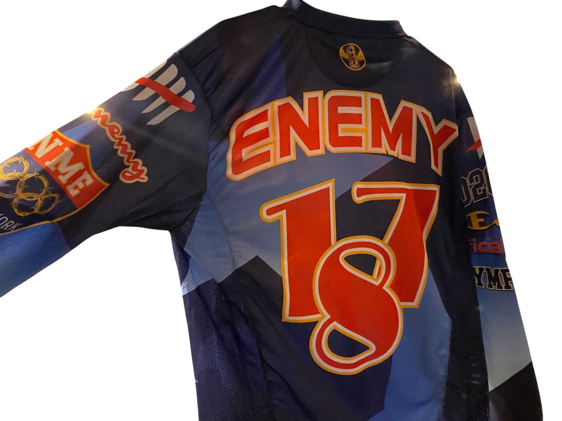 Used ENEMY OF THE STATE “NME Olympic” Paintball Jersey : Size SMALL Paintball Gun from CPXBrosPaintball Buy/Sell/Trade Paintball Markers, New Paintball Guns, Paintball Hoppers, Paintball Masks, and Hormesis Headbands