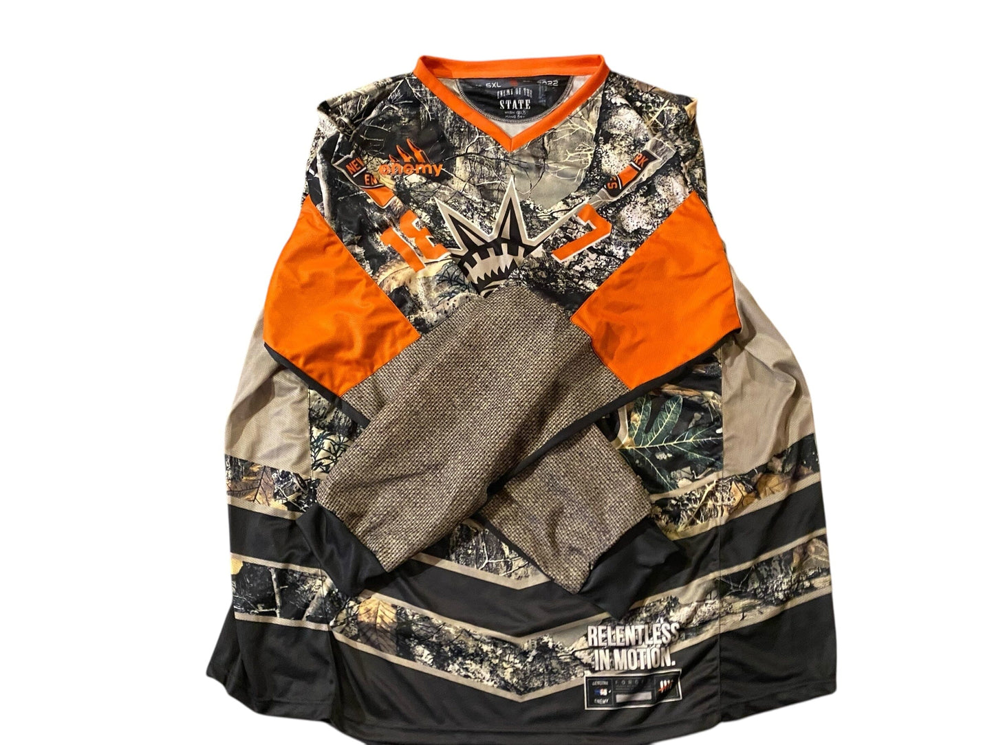 Used ENEMY OF THE STATE Paintball Jersey : size 5XL Paintball Gun from CPXBrosPaintball Buy/Sell/Trade Paintball Markers, New Paintball Guns, Paintball Hoppers, Paintball Masks, and Hormesis Headbands