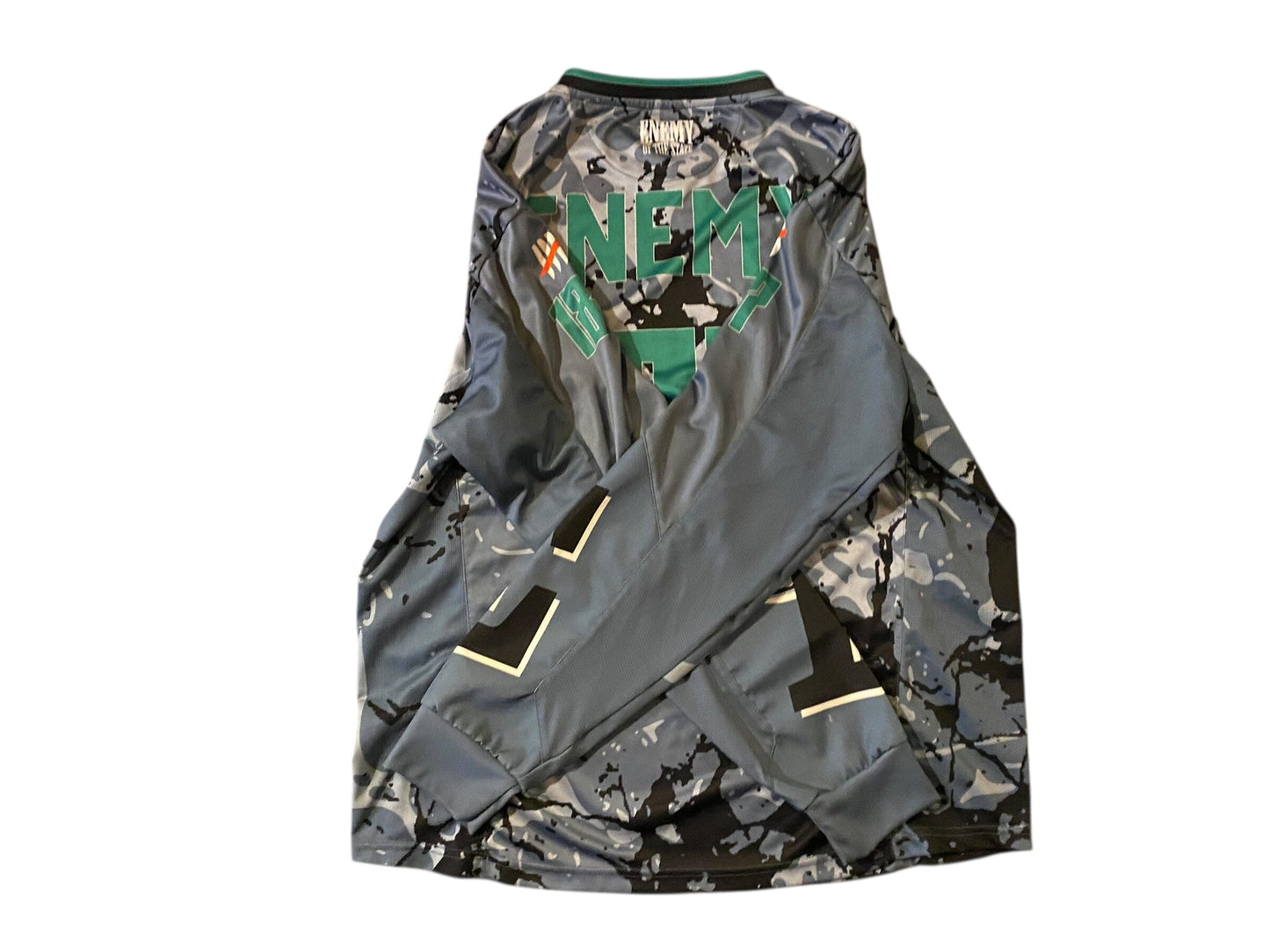 Used ENEMY OF THE STATE Paintball Jersey : size LARGE Paintball Gun from CPXBrosPaintball Buy/Sell/Trade Paintball Markers, New Paintball Guns, Paintball Hoppers, Paintball Masks, and Hormesis Headbands