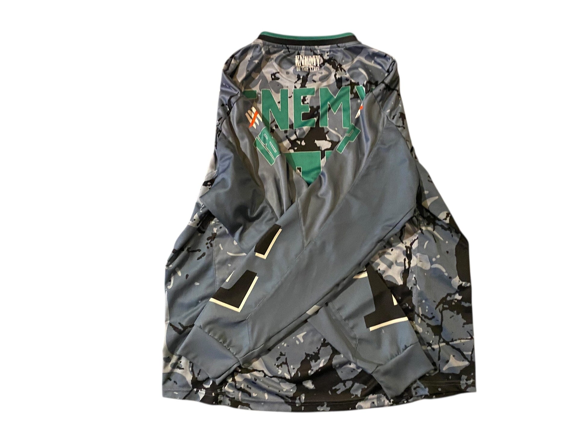 Used ENEMY OF THE STATE Paintball Jersey : size LARGE Paintball Gun from CPXBrosPaintball Buy/Sell/Trade Paintball Markers, New Paintball Guns, Paintball Hoppers, Paintball Masks, and Hormesis Headbands