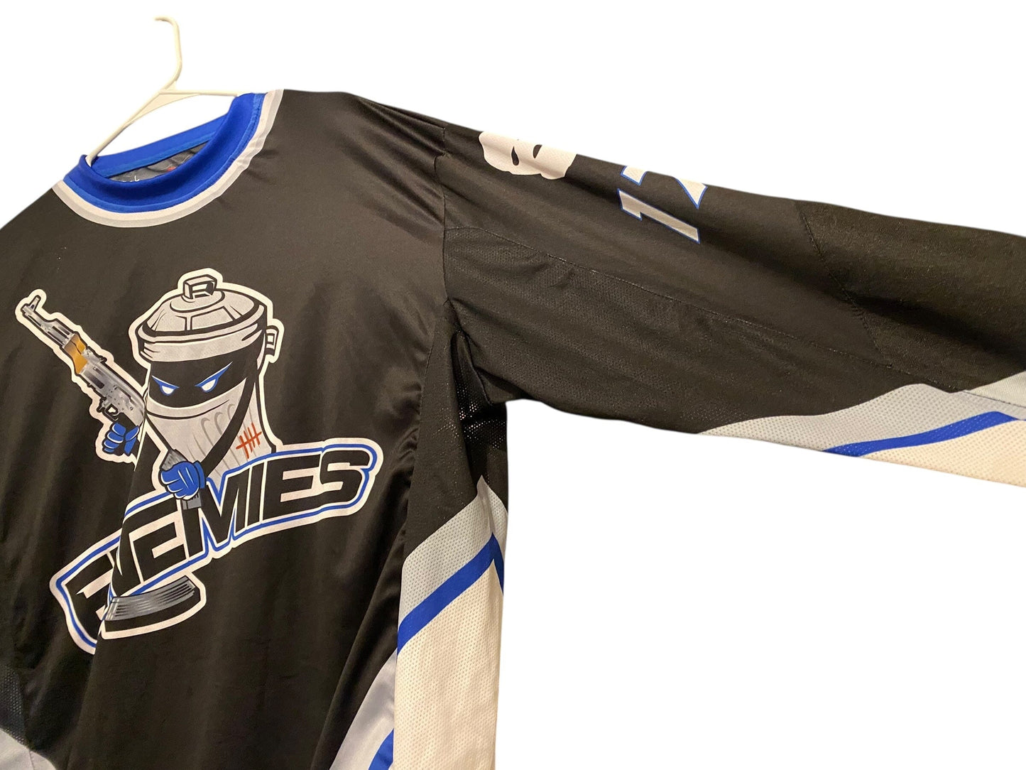 Used ENEMY OF THE STATE Paintball Jersey : Size LARGE Paintball Gun from CPXBrosPaintball Buy/Sell/Trade Paintball Markers, New Paintball Guns, Paintball Hoppers, Paintball Masks, and Hormesis Headbands