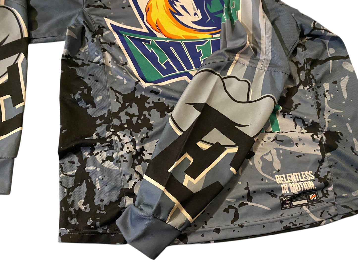 Used ENEMY OF THE STATE Paintball Jersey : size LARGE Paintball Gun from CPXBrosPaintball Buy/Sell/Trade Paintball Markers, New Paintball Guns, Paintball Hoppers, Paintball Masks, and Hormesis Headbands