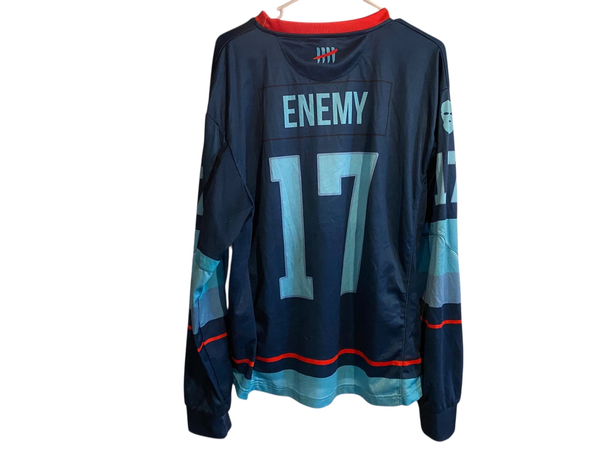 Used ENEMY OF THE STATE Paintball Jersey : Size LARGE Paintball Gun from CPXBrosPaintball Buy/Sell/Trade Paintball Markers, New Paintball Guns, Paintball Hoppers, Paintball Masks, and Hormesis Headbands