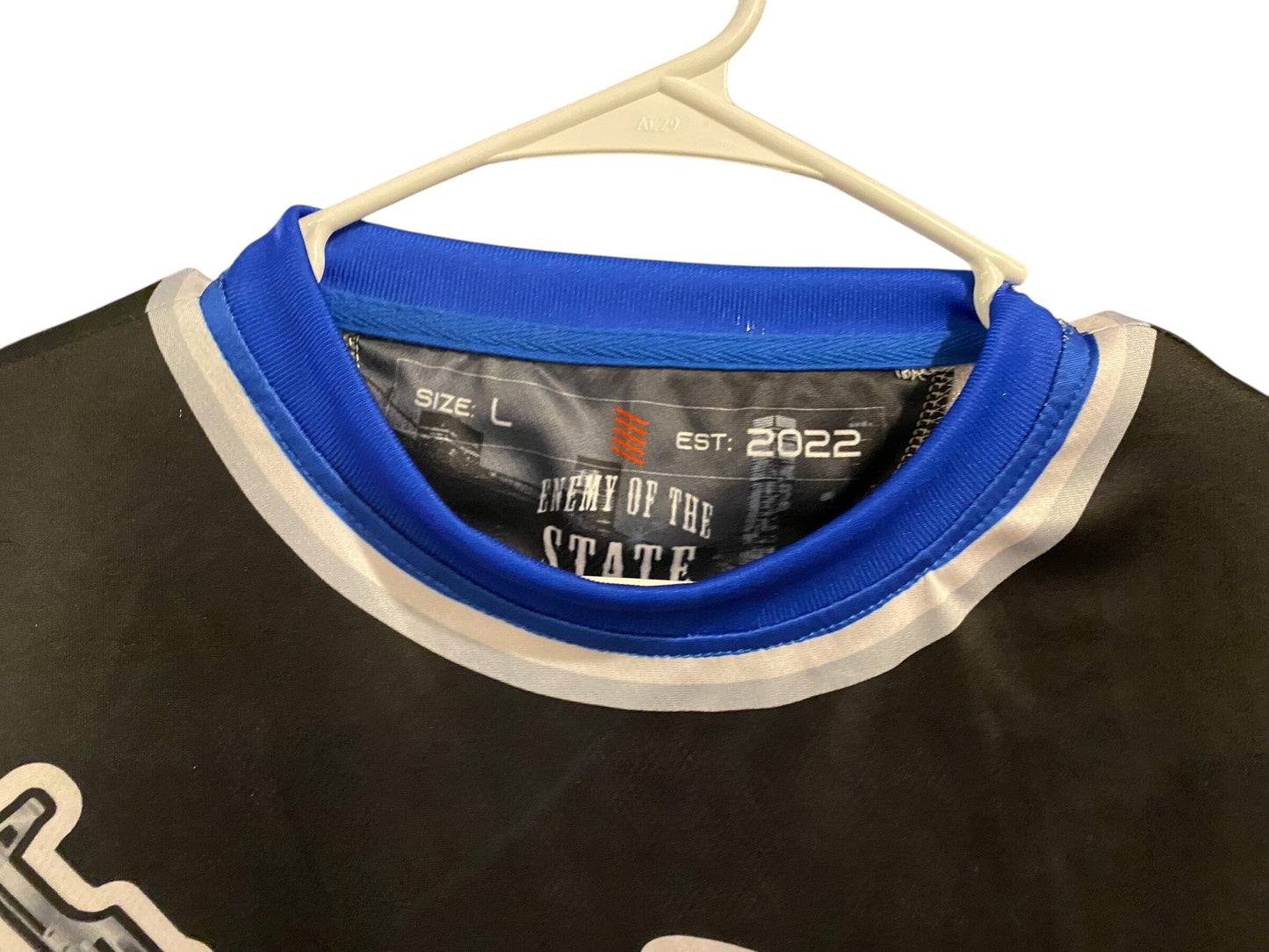 Used ENEMY OF THE STATE Paintball Jersey : Size LARGE Paintball Gun from CPXBrosPaintball Buy/Sell/Trade Paintball Markers, New Paintball Guns, Paintball Hoppers, Paintball Masks, and Hormesis Headbands