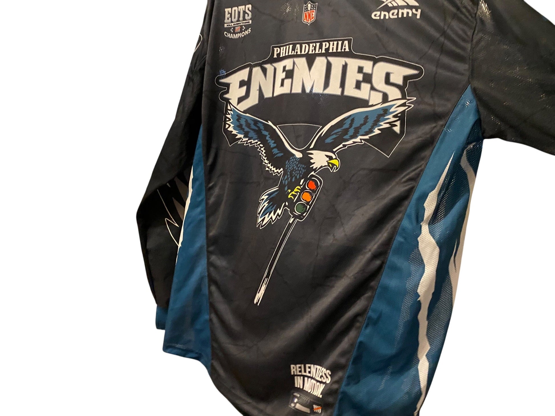 Used ENEMY OF THE STATE “Philadelphia Enemies” Paintball Jersey : Size MEDIUM Paintball Gun from CPXBrosPaintball Buy/Sell/Trade Paintball Markers, New Paintball Guns, Paintball Hoppers, Paintball Masks, and Hormesis Headbands