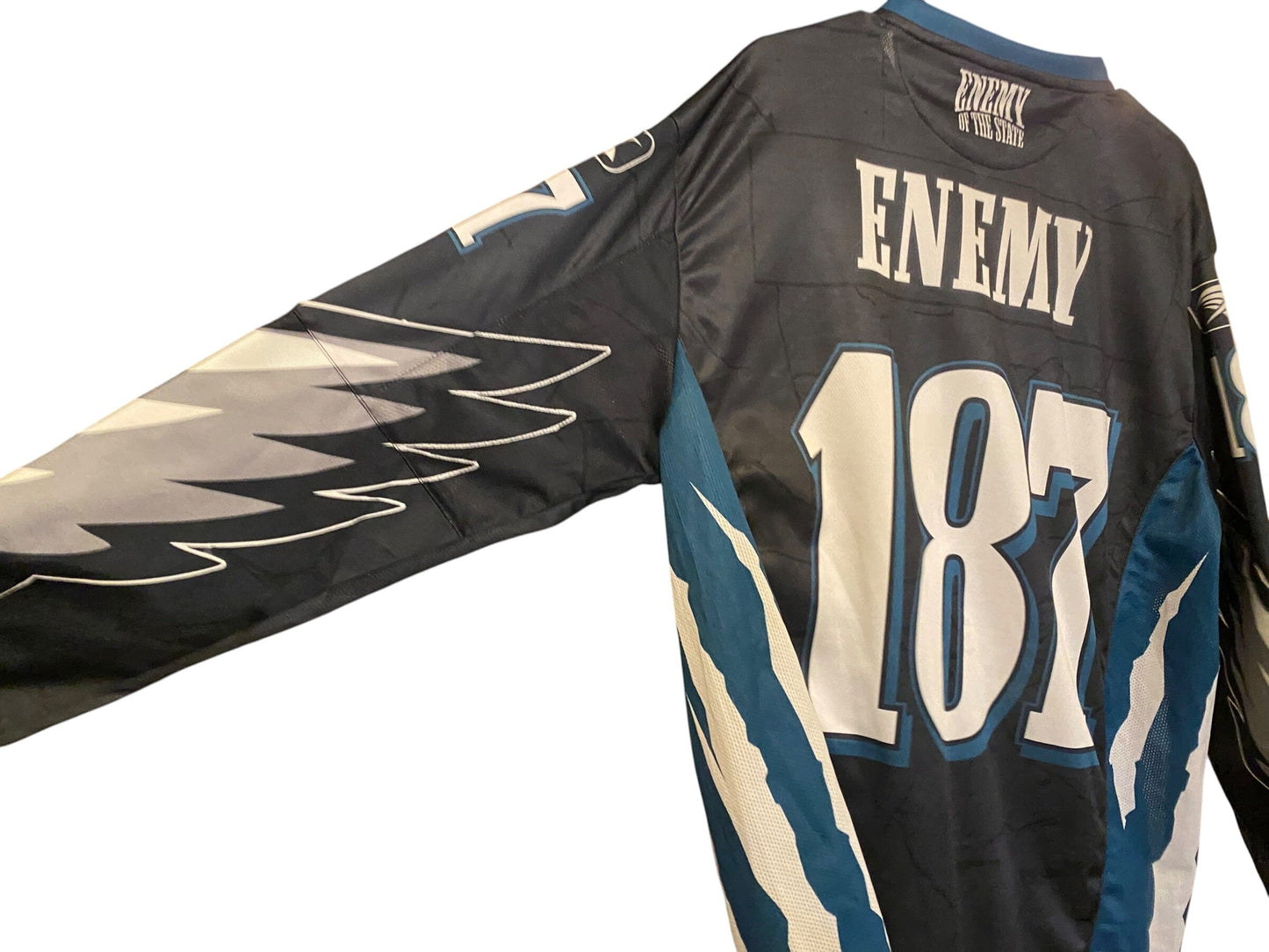 Used ENEMY OF THE STATE “Philadelphia Enemies” Paintball Jersey : Size MEDIUM Paintball Gun from CPXBrosPaintball Buy/Sell/Trade Paintball Markers, New Paintball Guns, Paintball Hoppers, Paintball Masks, and Hormesis Headbands