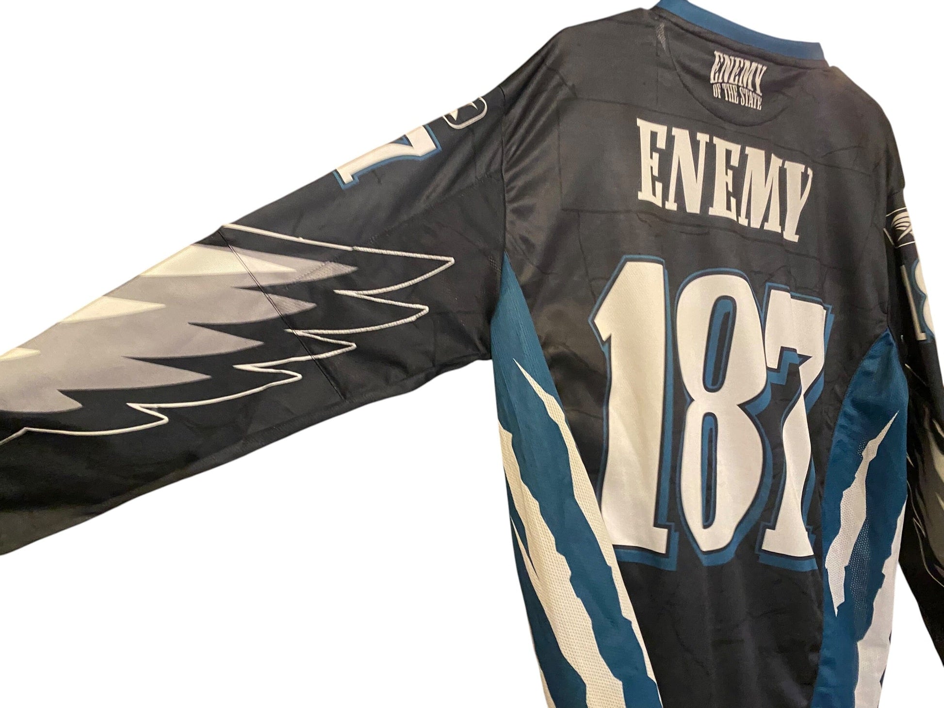 Used ENEMY OF THE STATE “Philadelphia Enemies” Paintball Jersey : Size MEDIUM Paintball Gun from CPXBrosPaintball Buy/Sell/Trade Paintball Markers, New Paintball Guns, Paintball Hoppers, Paintball Masks, and Hormesis Headbands