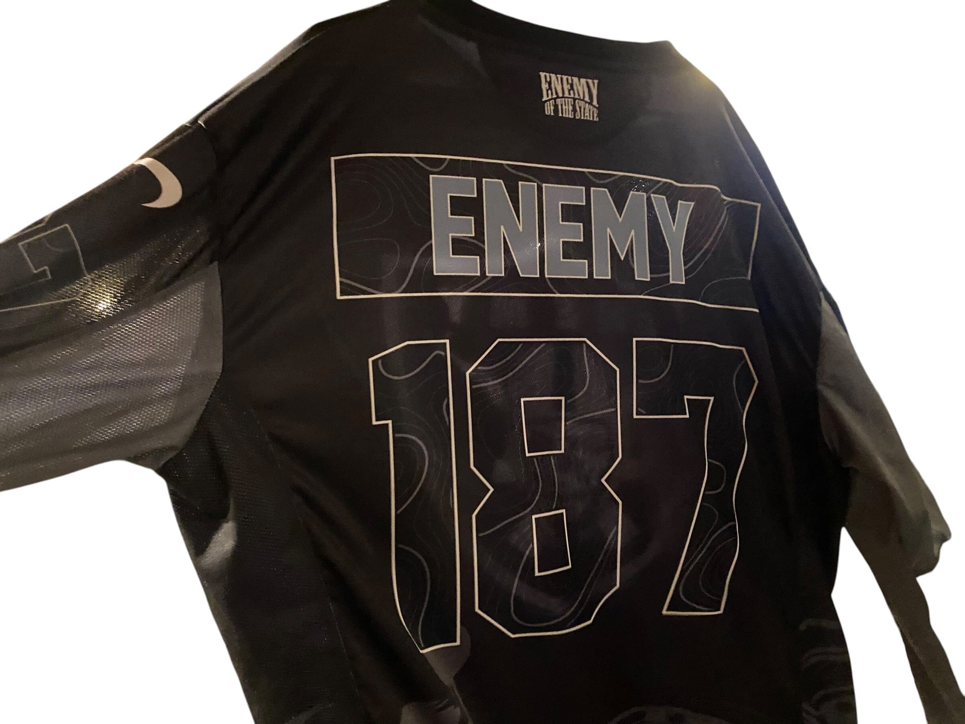 Used ENEMY OF THE STATE "Raiders" Paintball Jersey : Size 4XL Paintball Gun from CPXBrosPaintball Buy/Sell/Trade Paintball Markers, New Paintball Guns, Paintball Hoppers, Paintball Masks, and Hormesis Headbands
