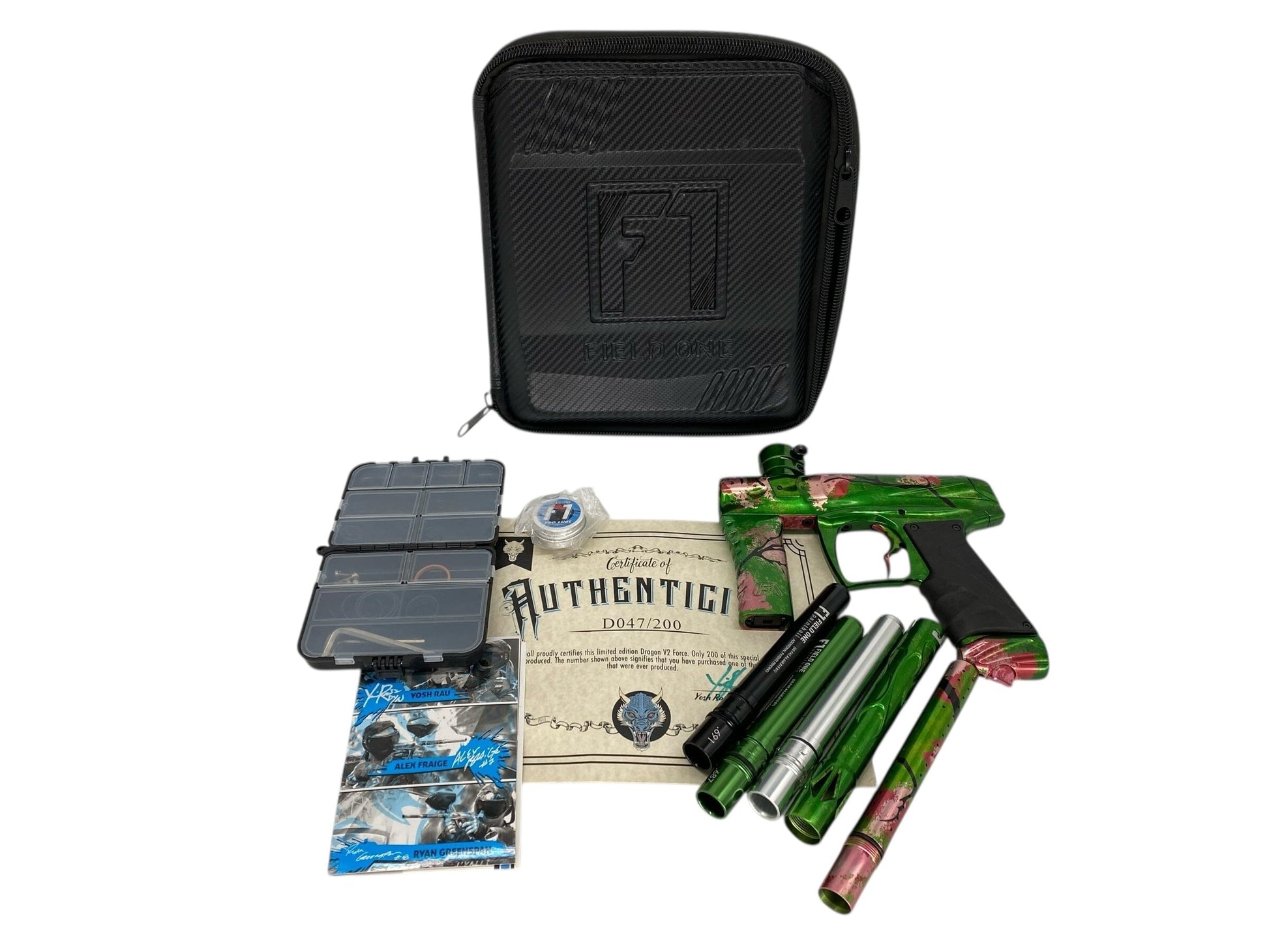 Used Field One Force Dragon V2 Paintball Gun Green/Cherry Blosim Paintball Gun from CPXBrosPaintball Buy/Sell/Trade Paintball Markers, New Paintball Guns, Paintball Hoppers, Paintball Masks, and Hormesis Headbands