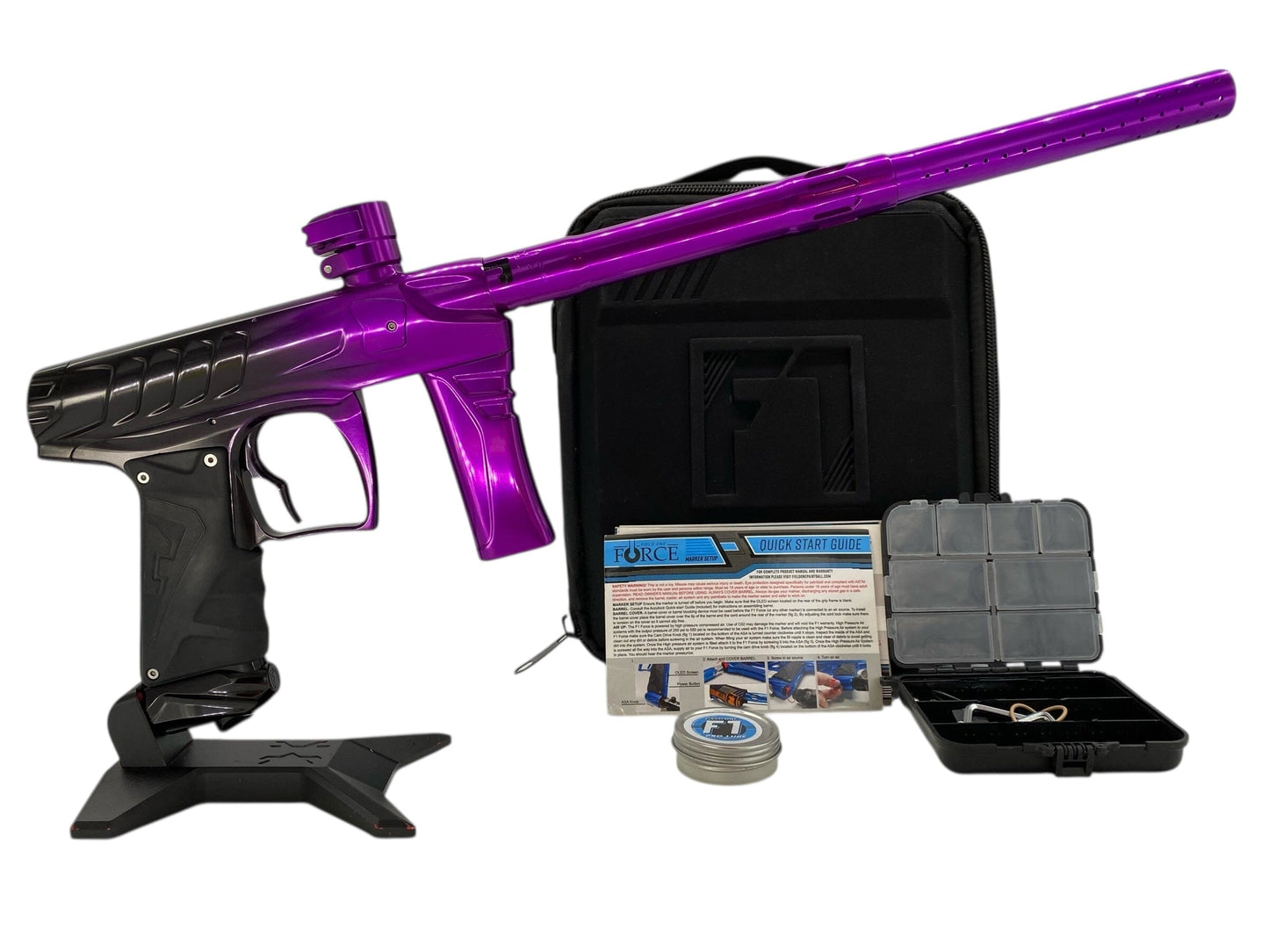 Used Field One Force Paintball Gun Black/Purple Fade Paintball Gun from CPXBrosPaintball Buy/Sell/Trade Paintball Markers, New Paintball Guns, Paintball Hoppers, Paintball Masks, and Hormesis Headbands
