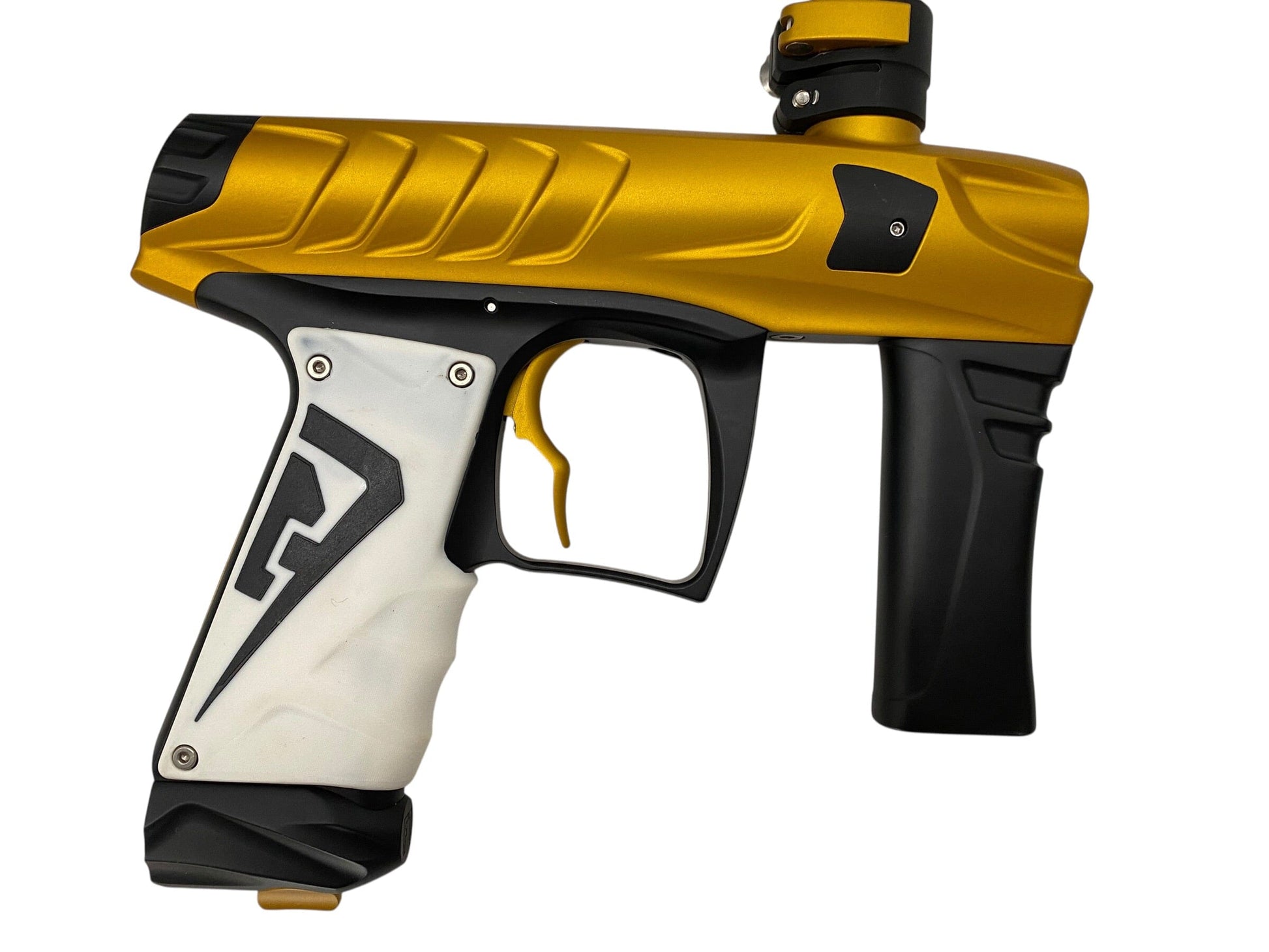 Used Field One Force Paintball Gun Gold/Black Paintball Gun from CPXBrosPaintball Buy/Sell/Trade Paintball Markers, New Paintball Guns, Paintball Hoppers, Paintball Masks, and Hormesis Headbands