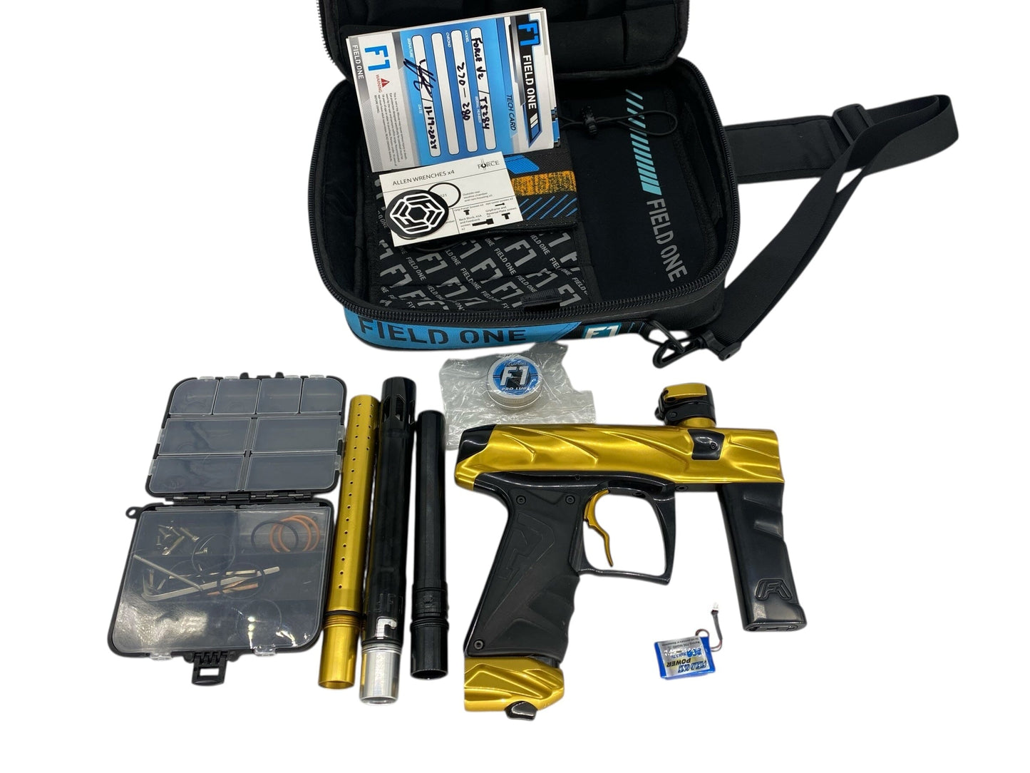Used Field One Force V2 Paintball Gun Gold/Black Paintball Gun from CPXBrosPaintball Buy/Sell/Trade Paintball Markers, New Paintball Guns, Paintball Hoppers, Paintball Masks, and Hormesis Headbands
