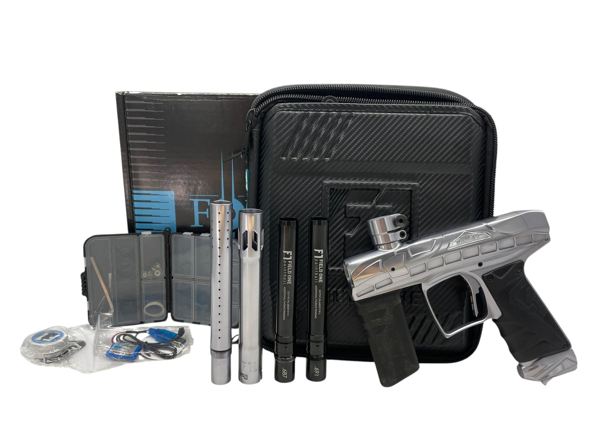 Used Field One Force Waffle WFL Gloss Pewter Paintball Gun Paintball Gun from CPXBrosPaintball Buy/Sell/Trade Paintball Markers, New Paintball Guns, Paintball Hoppers, Paintball Masks, and Hormesis Headbands