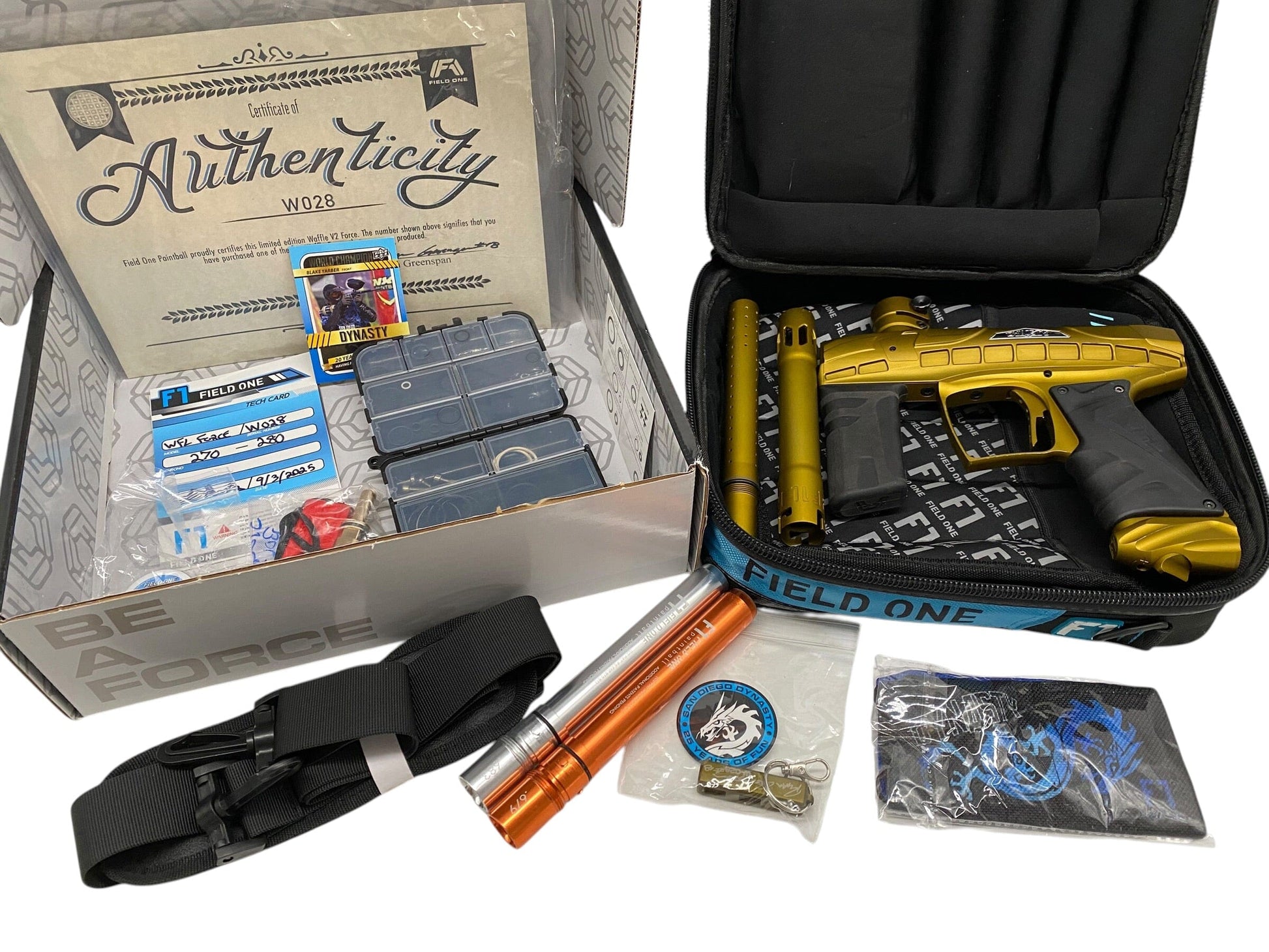 Used Field One Force WFL WAFFLE Gold Paintball Gun Paintball Gun from CPXBrosPaintball Buy/Sell/Trade Paintball Markers, New Paintball Guns, Paintball Hoppers, Paintball Masks, and Hormesis Headbands