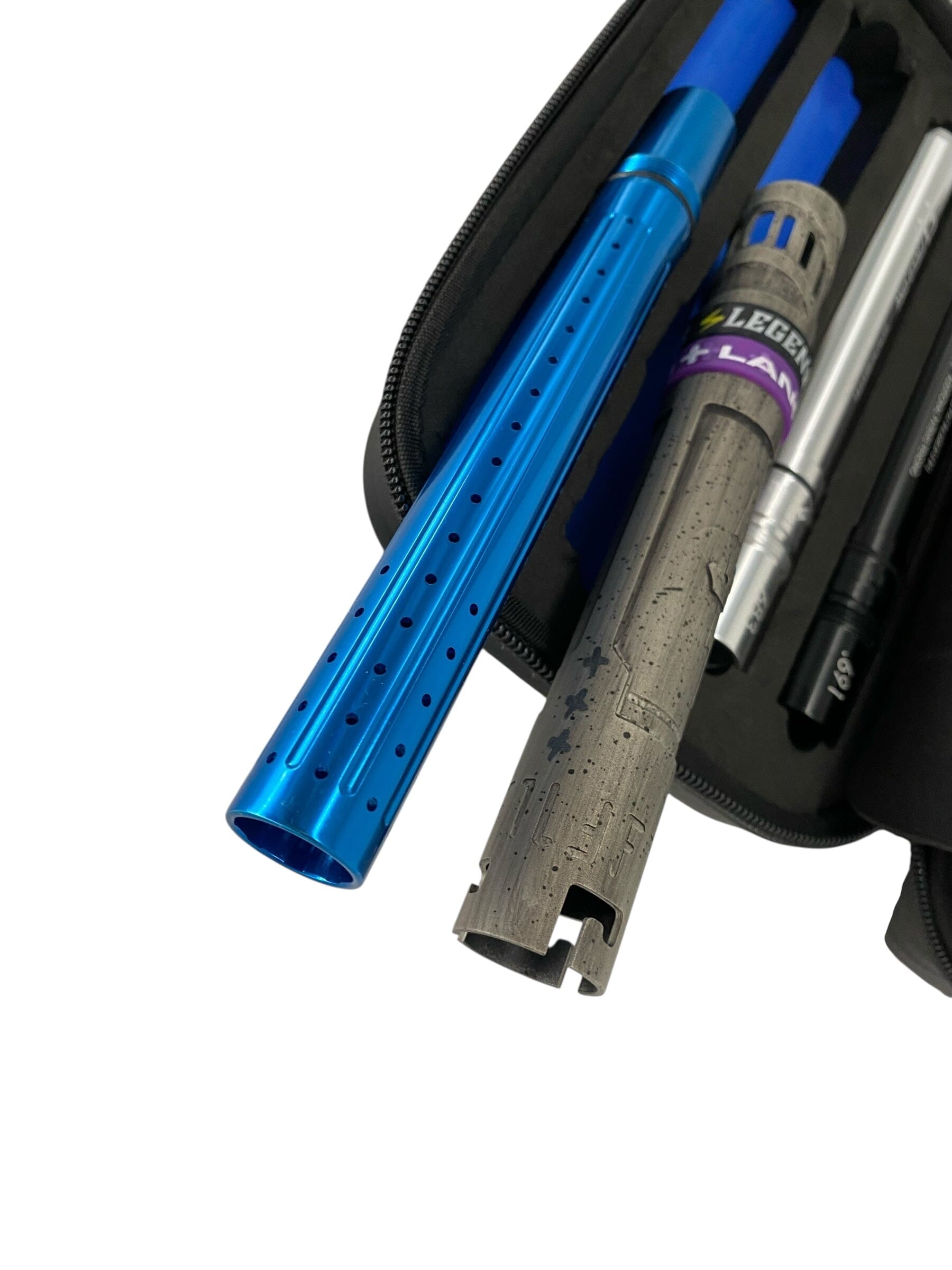 Used Field One Legends Acculock 8 Piece Barrel Kit - Autococker Threaded - Oliver Lang Dust Blue Paintball Gun from CPXBrosPaintball Buy/Sell/Trade Paintball Markers, New Paintball Guns, Paintball Hoppers, Paintball Masks, and Hormesis Headbands