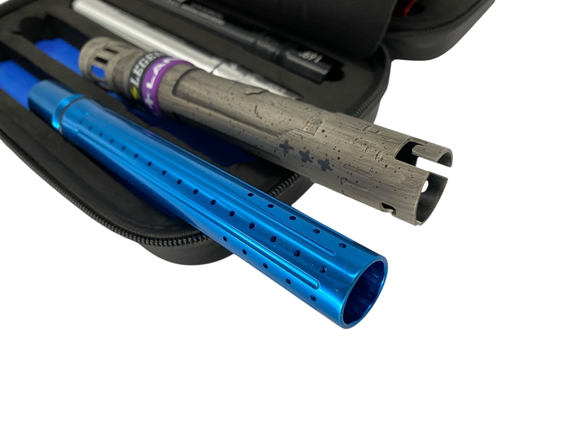 Used Field One Legends Acculock 8 Piece Barrel Kit - Autococker Threaded - Oliver Lang Dust Blue Paintball Gun from CPXBrosPaintball Buy/Sell/Trade Paintball Markers, New Paintball Guns, Paintball Hoppers, Paintball Masks, and Hormesis Headbands