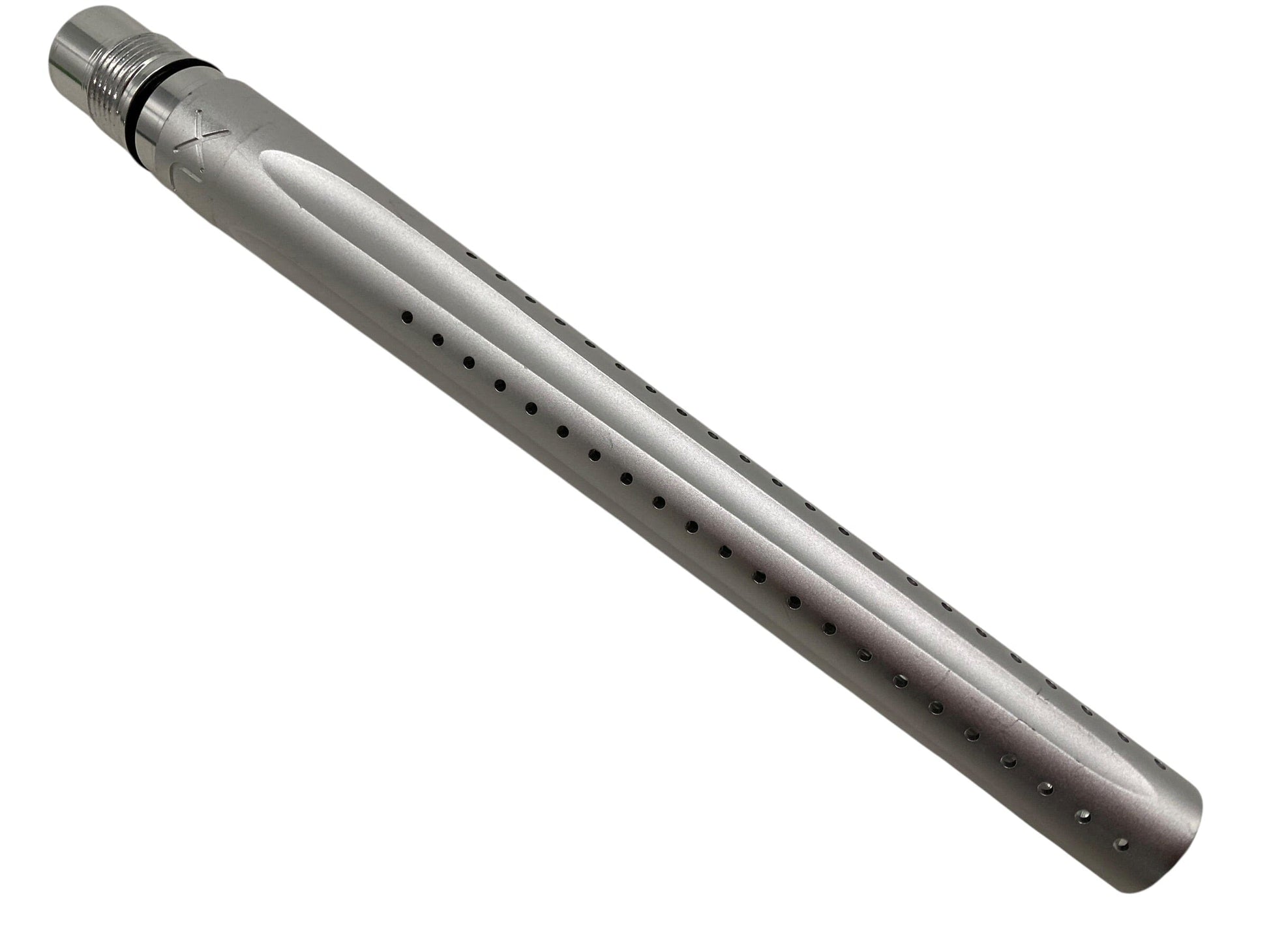 Used Freak XL Barrel Front / Tip -14" - Dust Silver Paintball Gun from CPXBrosPaintball Buy/Sell/Trade Paintball Markers, New Paintball Guns, Paintball Hoppers, Paintball Masks, and Hormesis Headbands