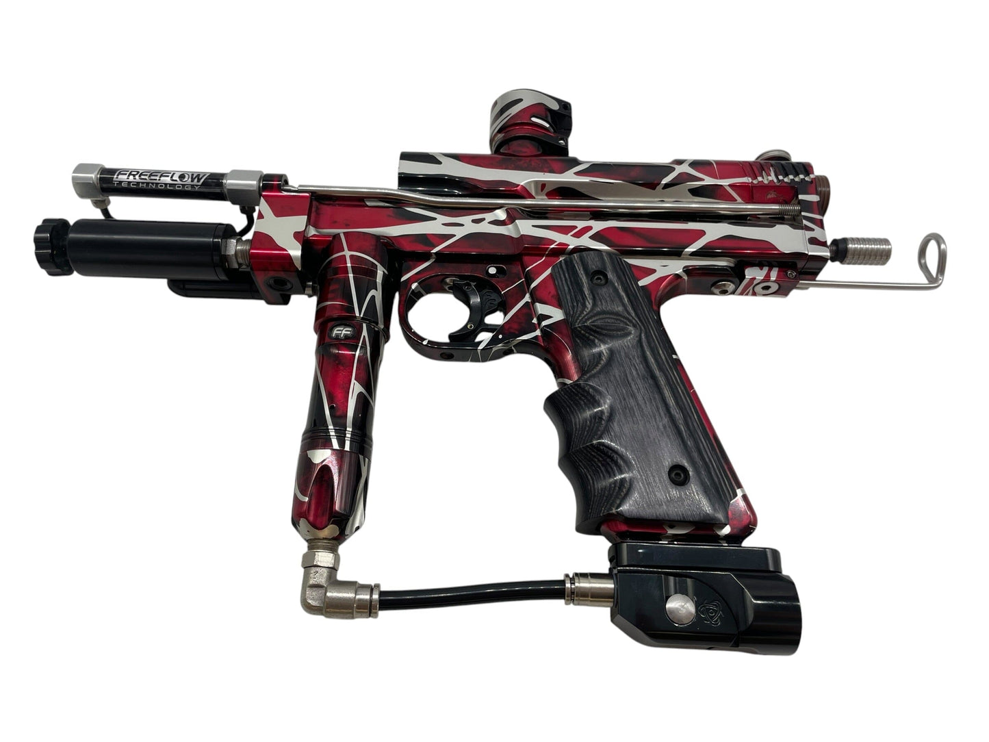 Used Freeflow 2019 Caliber Autococker Red Splash Paintball Gun from CPXBrosPaintball Buy/Sell/Trade Paintball Markers, New Paintball Guns, Paintball Hoppers, Paintball Masks, and Hormesis Headbands