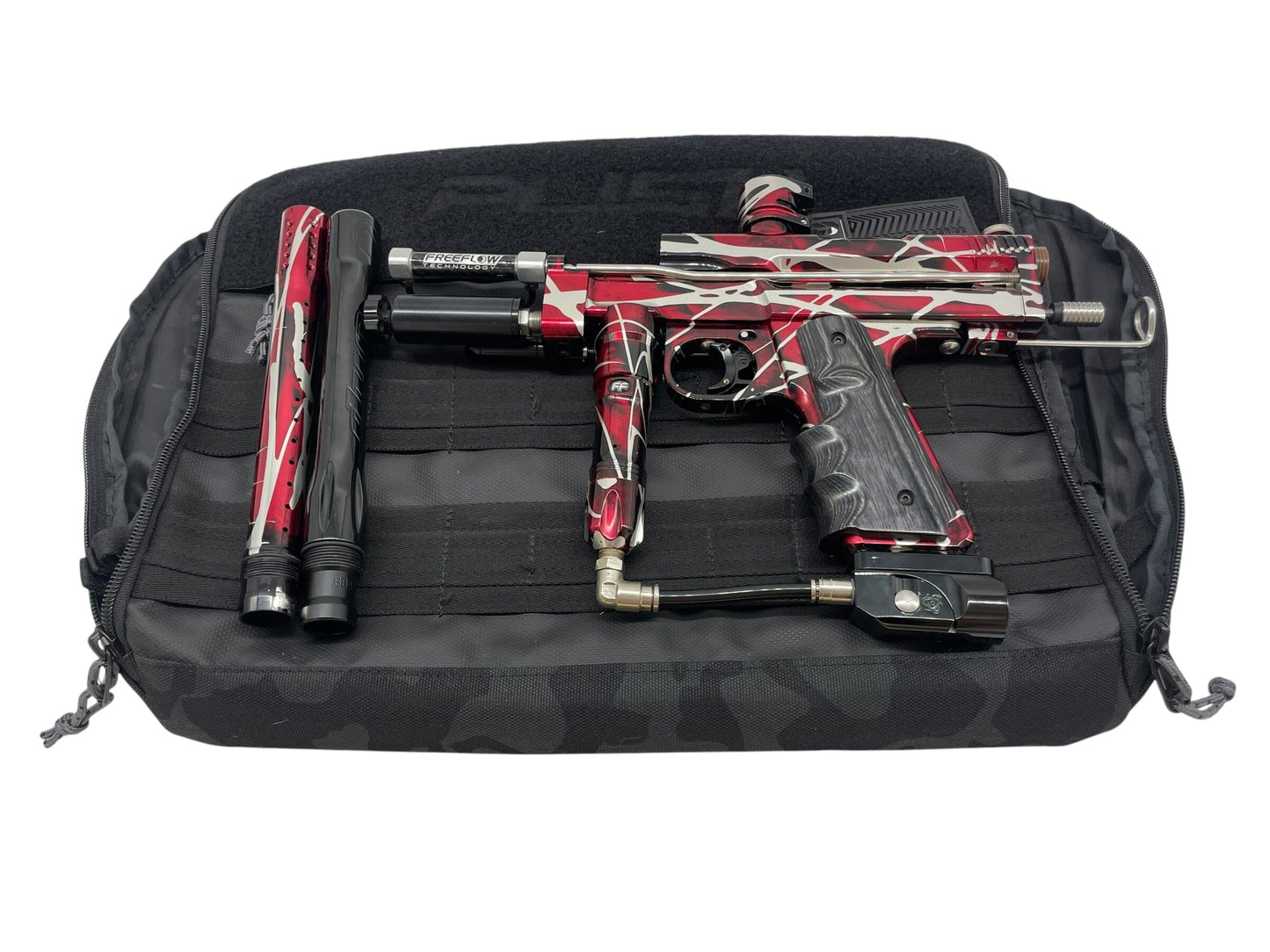 Used Freeflow 2019 Caliber Autococker Red Splash Paintball Gun from CPXBrosPaintball Buy/Sell/Trade Paintball Markers, New Paintball Guns, Paintball Hoppers, Paintball Masks, and Hormesis Headbands