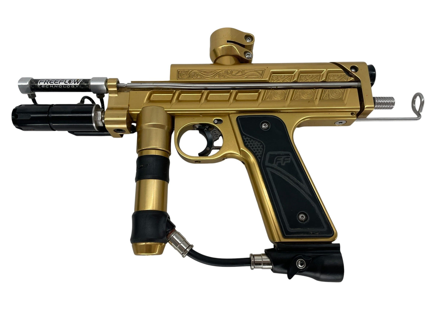 Used Freeflow Champion Autococker Gold/Black Paintball Gun Paintball Gun from CPXBrosPaintball Buy/Sell/Trade Paintball Markers, New Paintball Guns, Paintball Hoppers, Paintball Masks, and Hormesis Headbands