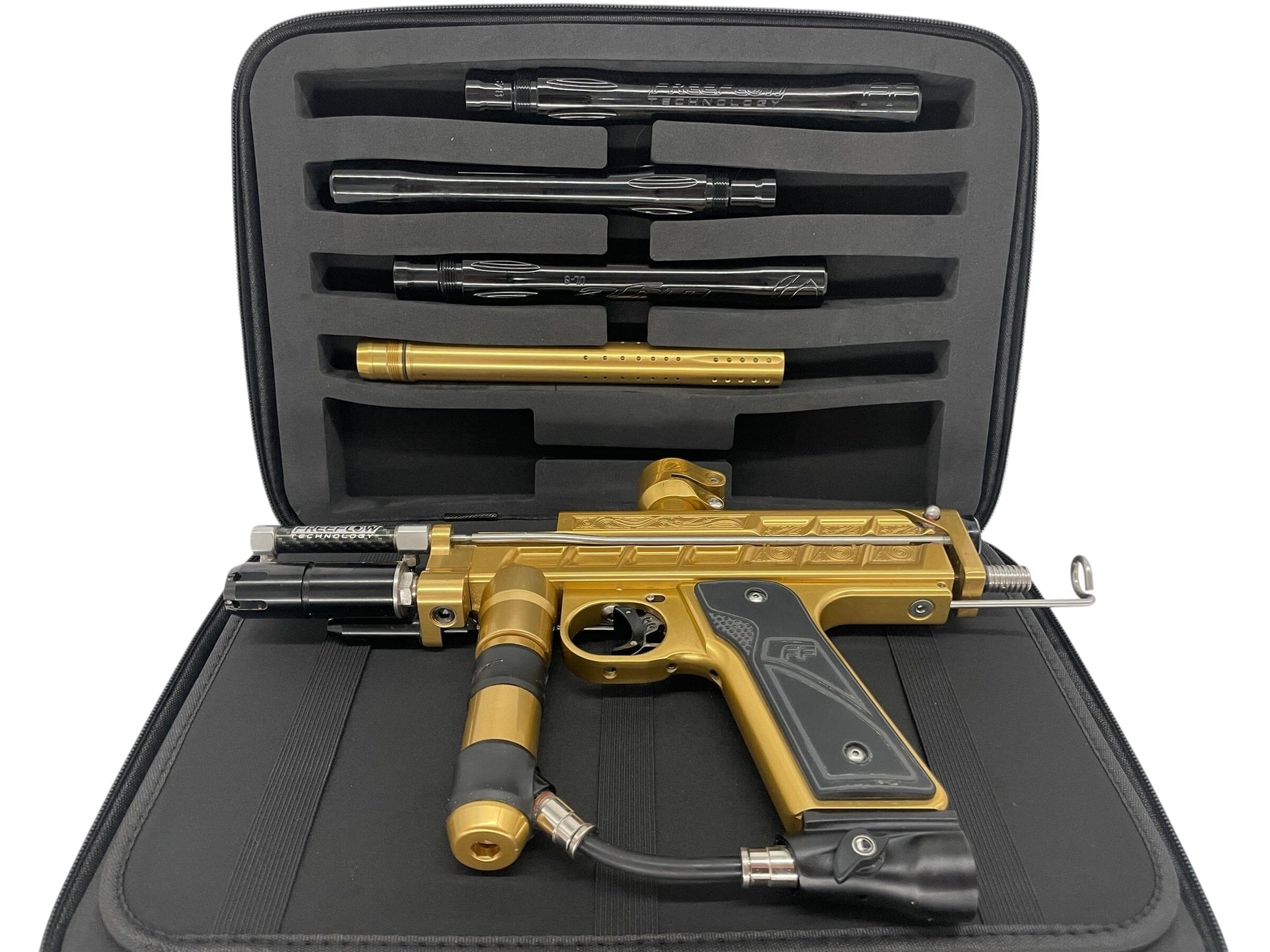Used Freeflow Champion Autococker Gold/Black Paintball Gun Paintball Gun from CPXBrosPaintball Buy/Sell/Trade Paintball Markers, New Paintball Guns, Paintball Hoppers, Paintball Masks, and Hormesis Headbands
