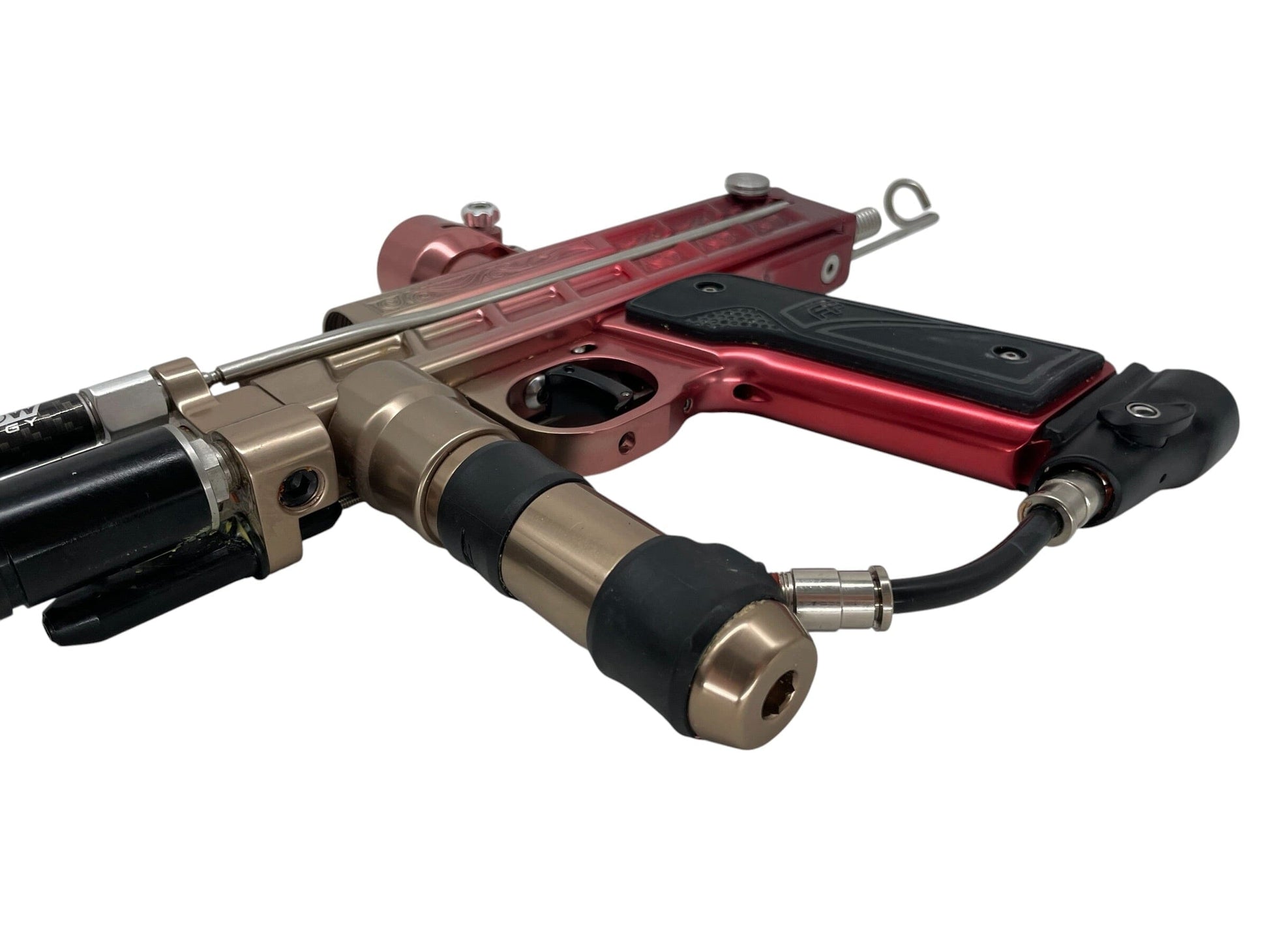 Used Freeflow Champion Autococker Red To Bronze Fade Paintball Gun Paintball Gun from CPXBrosPaintball Buy/Sell/Trade Paintball Markers, New Paintball Guns, Paintball Hoppers, Paintball Masks, and Hormesis Headbands