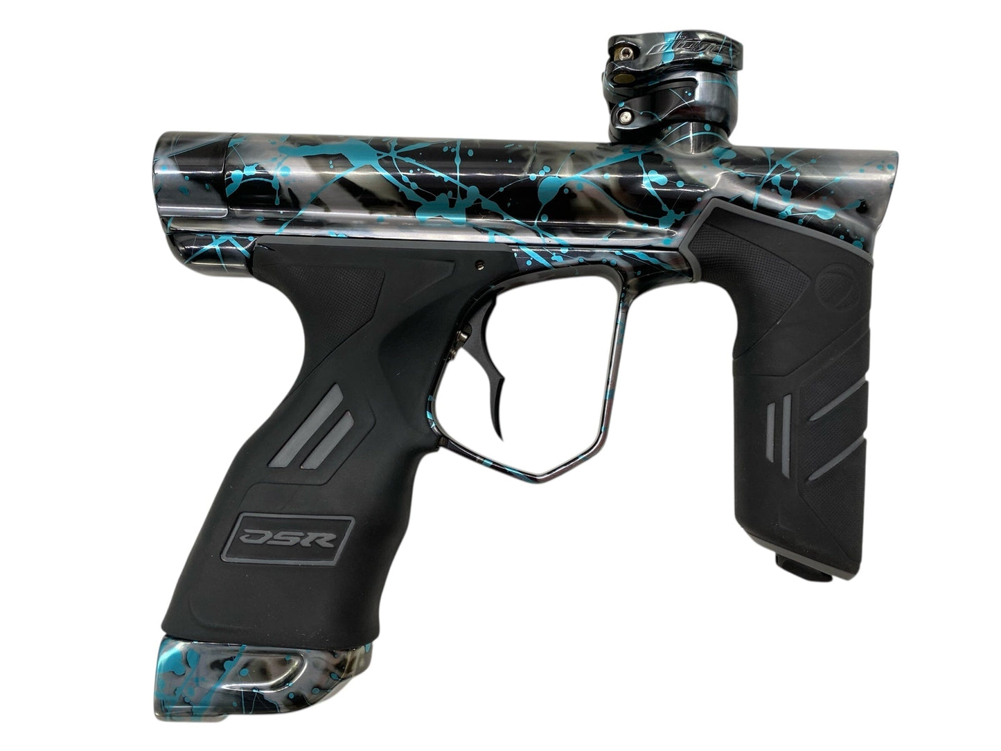 Used Freeflow Dye Dsr+ Pipe Paintball Gun Grey/Blue Splash Paintball Gun from CPXBrosPaintball Buy/Sell/Trade Paintball Markers, New Paintball Guns, Paintball Hoppers, Paintball Masks, and Hormesis Headbands