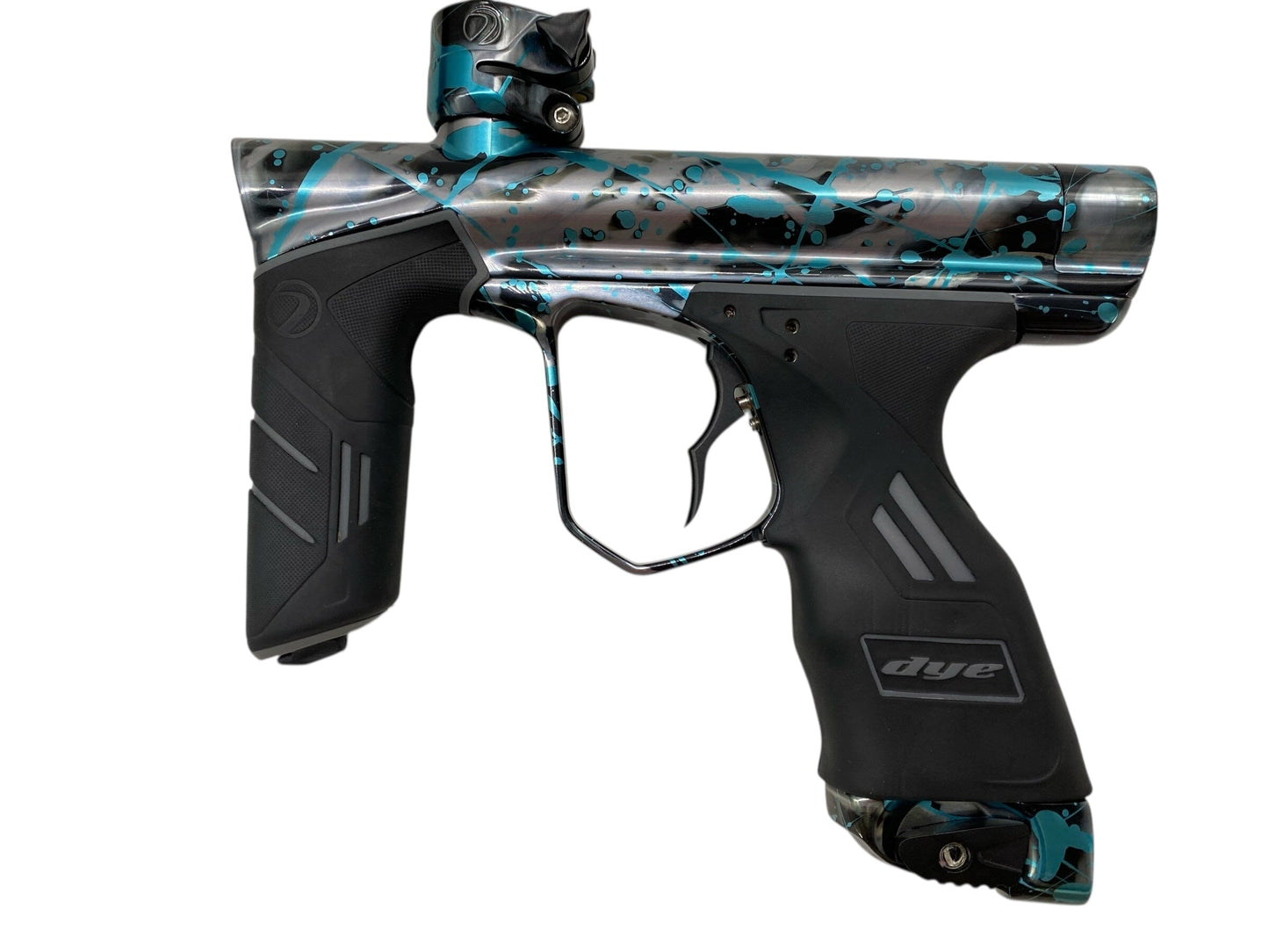 Used Freeflow Dye Dsr+ Pipe Paintball Gun Grey/Blue Splash Paintball Gun from CPXBrosPaintball Buy/Sell/Trade Paintball Markers, New Paintball Guns, Paintball Hoppers, Paintball Masks, and Hormesis Headbands