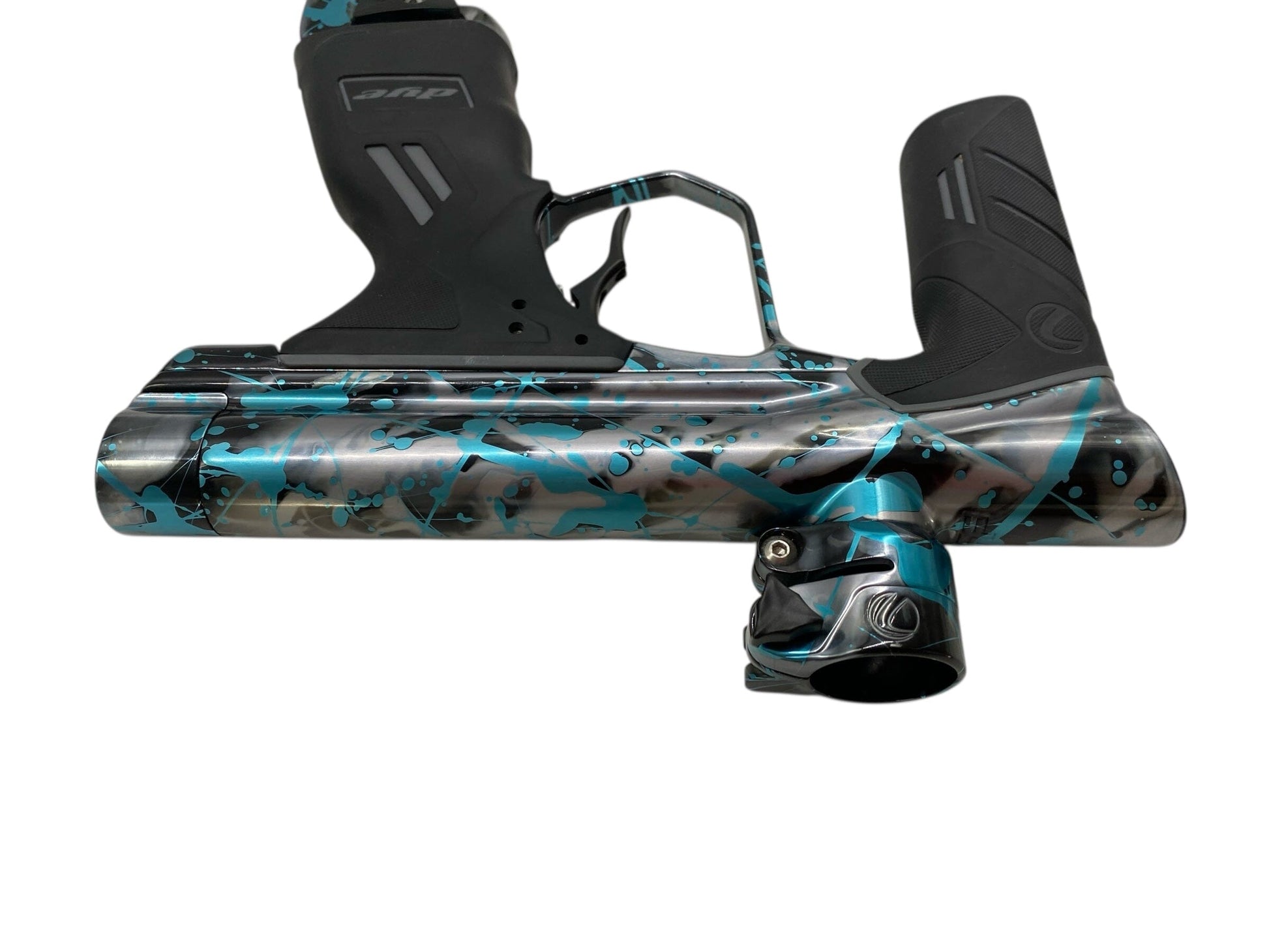 Used Freeflow Dye Dsr+ Pipe Paintball Gun Grey/Blue Splash Paintball Gun from CPXBrosPaintball Buy/Sell/Trade Paintball Markers, New Paintball Guns, Paintball Hoppers, Paintball Masks, and Hormesis Headbands