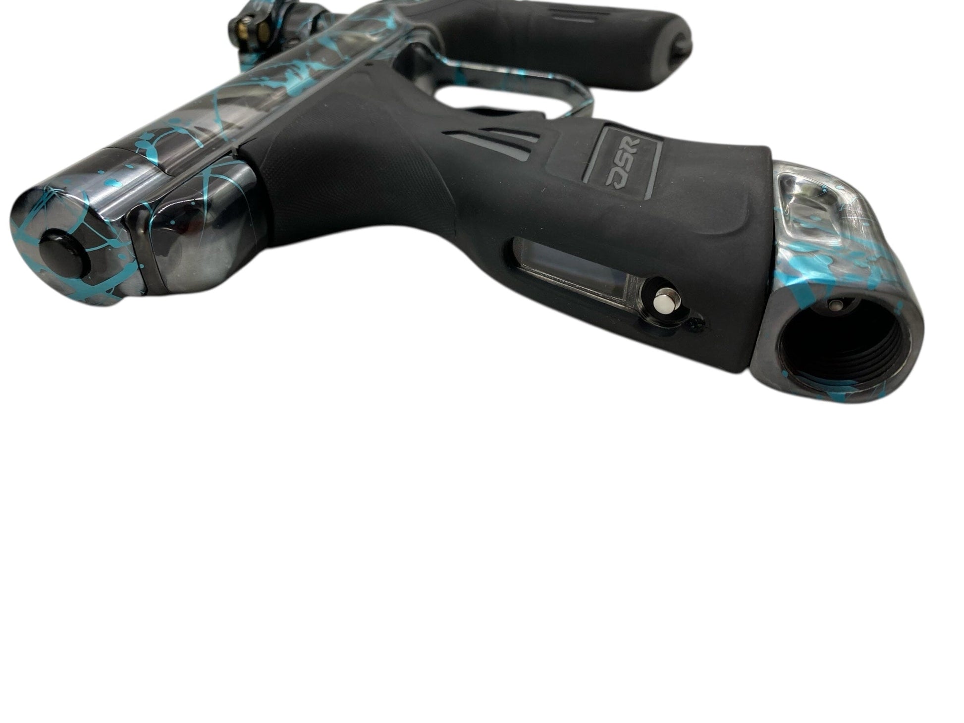 Used Freeflow Dye Dsr+ Pipe Paintball Gun Grey/Blue Splash Paintball Gun from CPXBrosPaintball Buy/Sell/Trade Paintball Markers, New Paintball Guns, Paintball Hoppers, Paintball Masks, and Hormesis Headbands