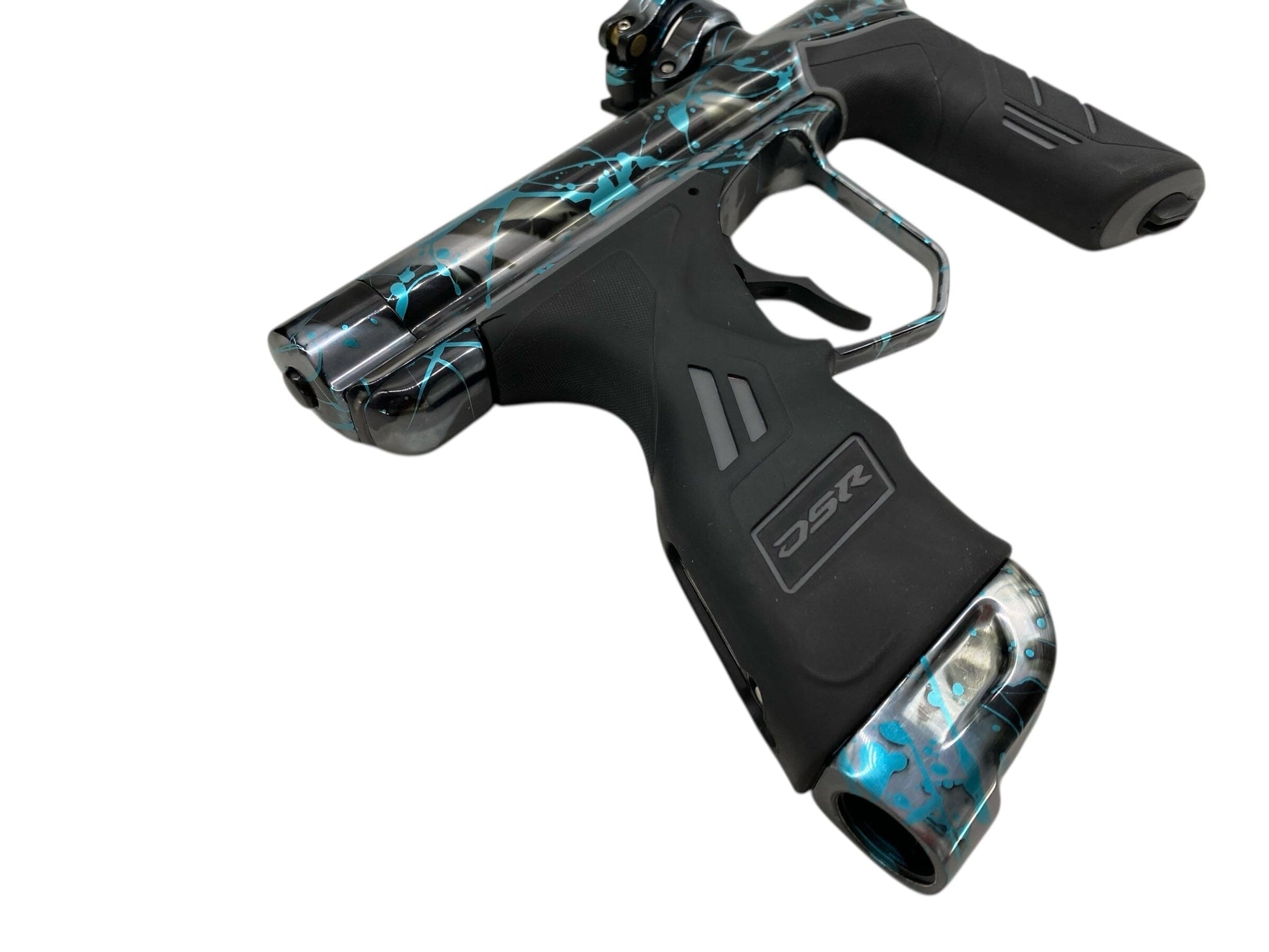 Used Freeflow Dye Dsr+ Pipe Paintball Gun Grey/Blue Splash Paintball Gun from CPXBrosPaintball Buy/Sell/Trade Paintball Markers, New Paintball Guns, Paintball Hoppers, Paintball Masks, and Hormesis Headbands