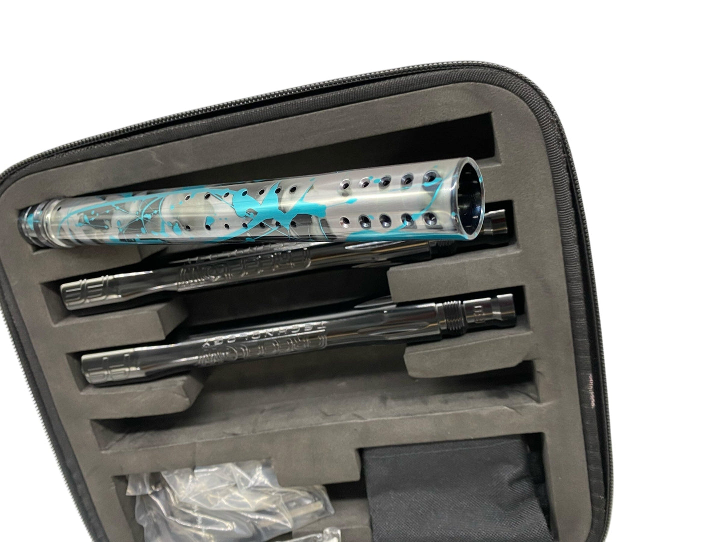 Used Freeflow Dye Dsr+ Pipe Paintball Gun Grey/Blue Splash Paintball Gun from CPXBrosPaintball Buy/Sell/Trade Paintball Markers, New Paintball Guns, Paintball Hoppers, Paintball Masks, and Hormesis Headbands