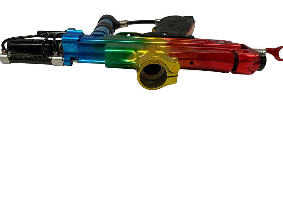 Used Freeflow Dye Reflex Autococker Raindbow Fade Paintball Gun Paintball Gun from CPXBrosPaintball Buy/Sell/Trade Paintball Markers, New Paintball Guns, Paintball Hoppers, Paintball Masks, and Hormesis Headbands