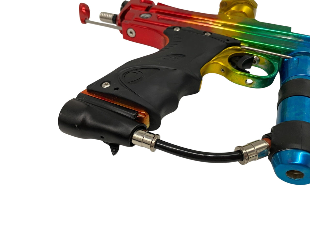 Used Freeflow Dye Reflex Autococker Raindbow Fade Paintball Gun Paintball Gun from CPXBrosPaintball Buy/Sell/Trade Paintball Markers, New Paintball Guns, Paintball Hoppers, Paintball Masks, and Hormesis Headbands