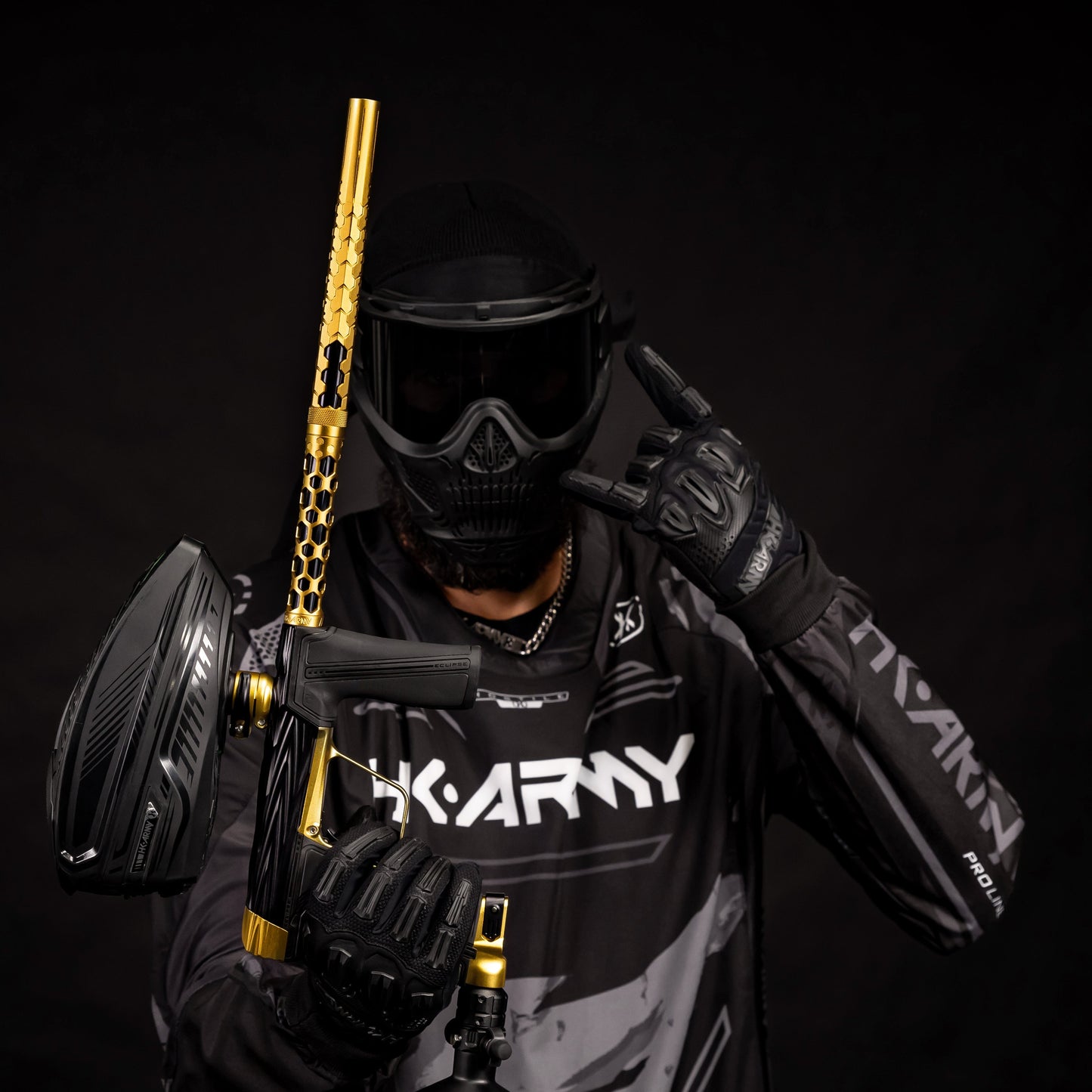 Used Hex PWR Barrel Kit - Gold - Black Inserts Paintball Gun from HK Army Clothing Buy/Sell/Trade Paintball Markers, New Paintball Guns, Paintball Hoppers, Paintball Masks, and Hormesis Headbands