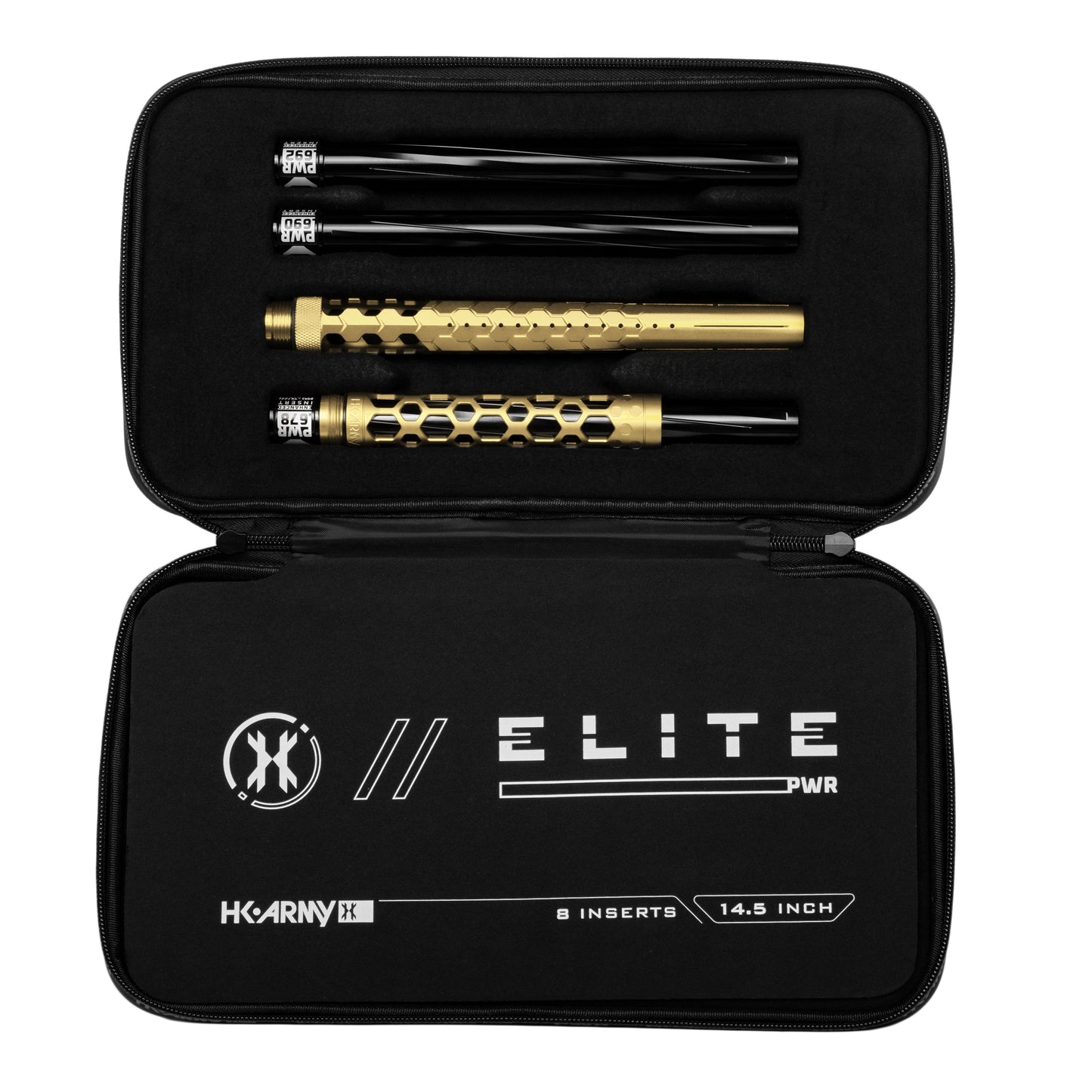 Used Hex PWR Barrel Kit - Gold - Black Inserts Paintball Gun from HK Army Clothing Buy/Sell/Trade Paintball Markers, New Paintball Guns, Paintball Hoppers, Paintball Masks, and Hormesis Headbands