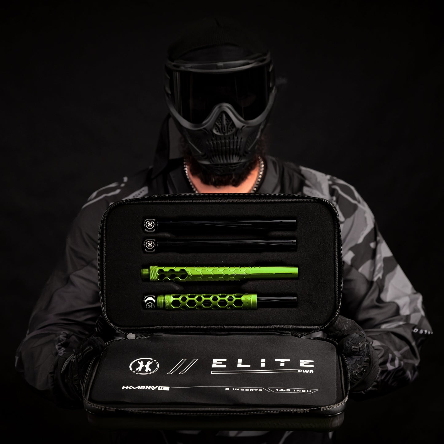 Used Hex PWR Barrel Kit - Lime - Black Inserts Paintball Gun from HK Army Clothing Buy/Sell/Trade Paintball Markers, New Paintball Guns, Paintball Hoppers, Paintball Masks, and Hormesis Headbands