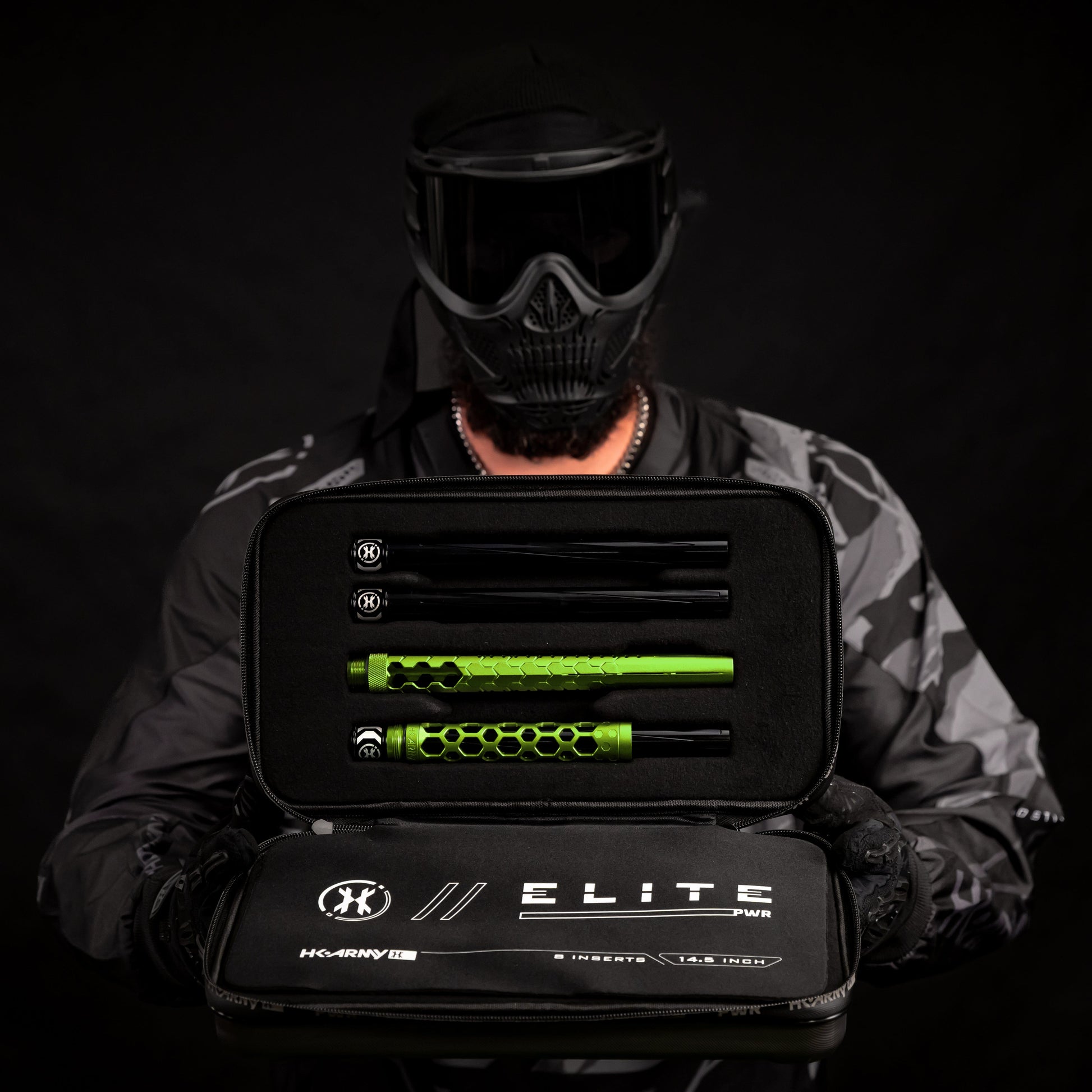 Used Hex PWR Barrel Kit - Lime - Black Inserts Paintball Gun from HK Army Clothing Buy/Sell/Trade Paintball Markers, New Paintball Guns, Paintball Hoppers, Paintball Masks, and Hormesis Headbands