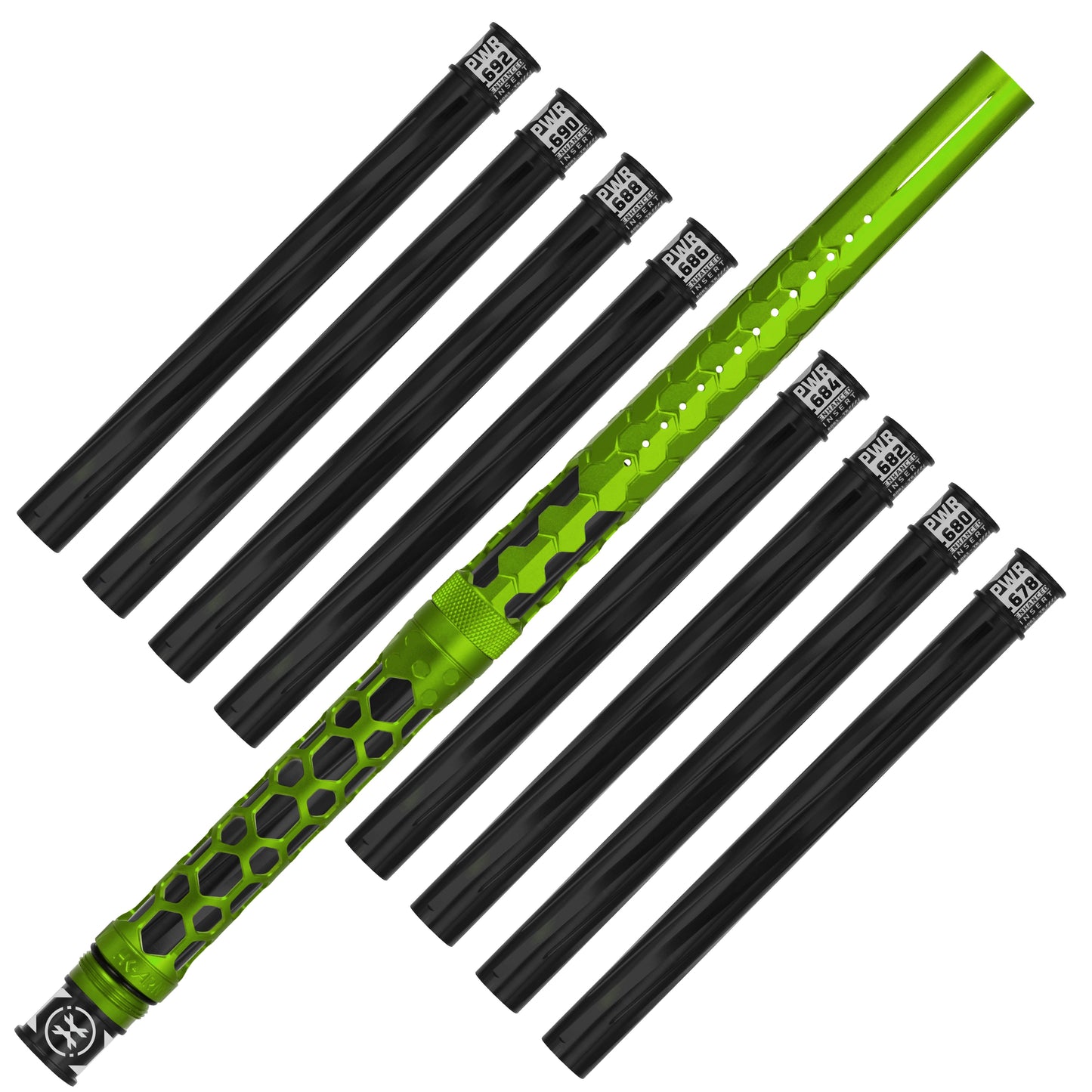 Used Hex PWR Barrel Kit - Lime - Black Inserts Paintball Gun from HK Army Clothing Buy/Sell/Trade Paintball Markers, New Paintball Guns, Paintball Hoppers, Paintball Masks, and Hormesis Headbands