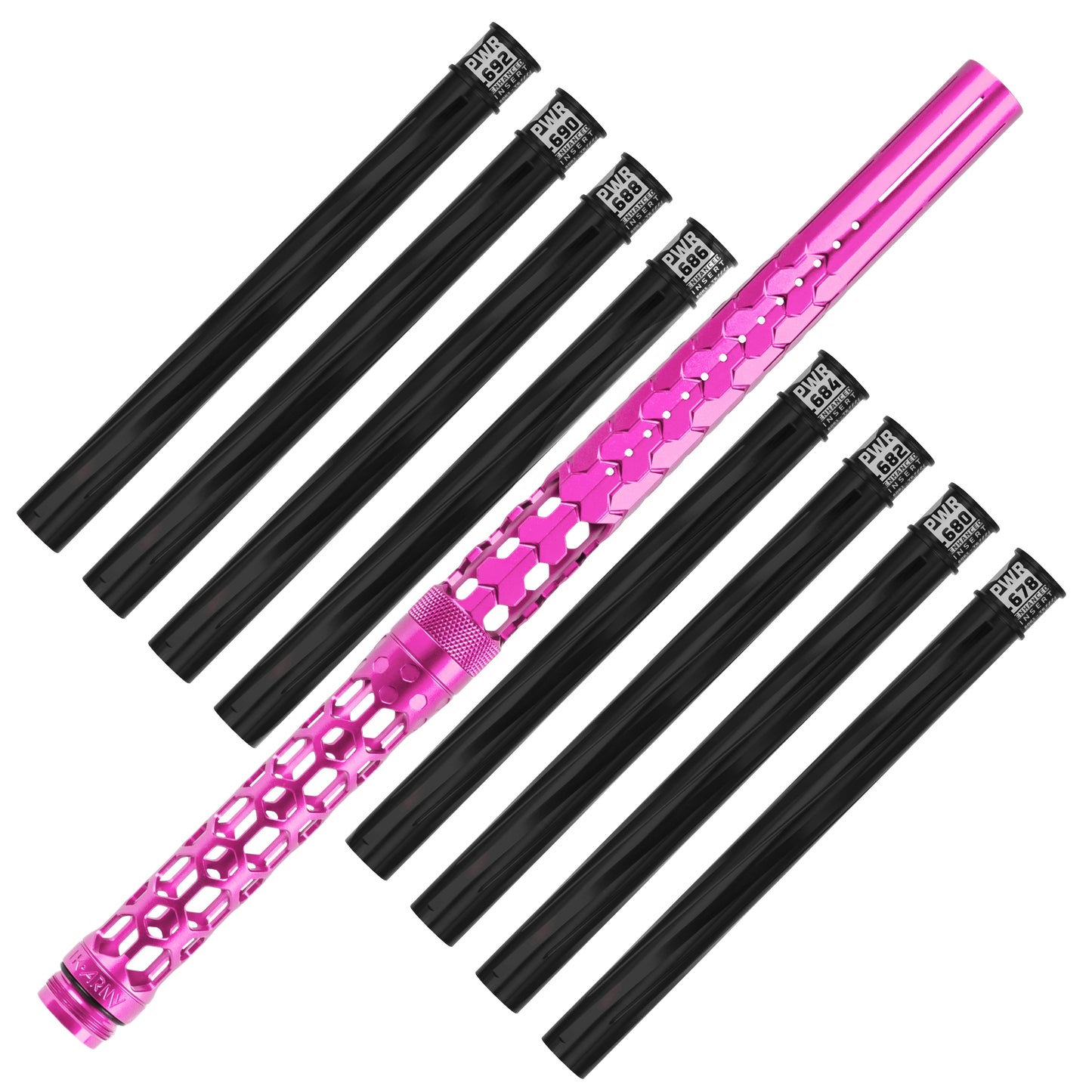 Used Hex PWR Barrel Kit - Pink - Black Inserts Paintball Gun from HK Army Clothing Buy/Sell/Trade Paintball Markers, New Paintball Guns, Paintball Hoppers, Paintball Masks, and Hormesis Headbands