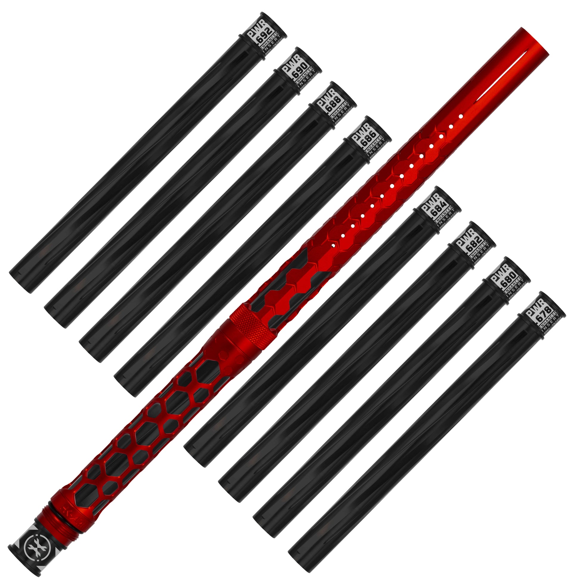 Used Hex PWR Barrel Kit - Red - Black Inserts Paintball Gun from HK Army Clothing Buy/Sell/Trade Paintball Markers, New Paintball Guns, Paintball Hoppers, Paintball Masks, and Hormesis Headbands