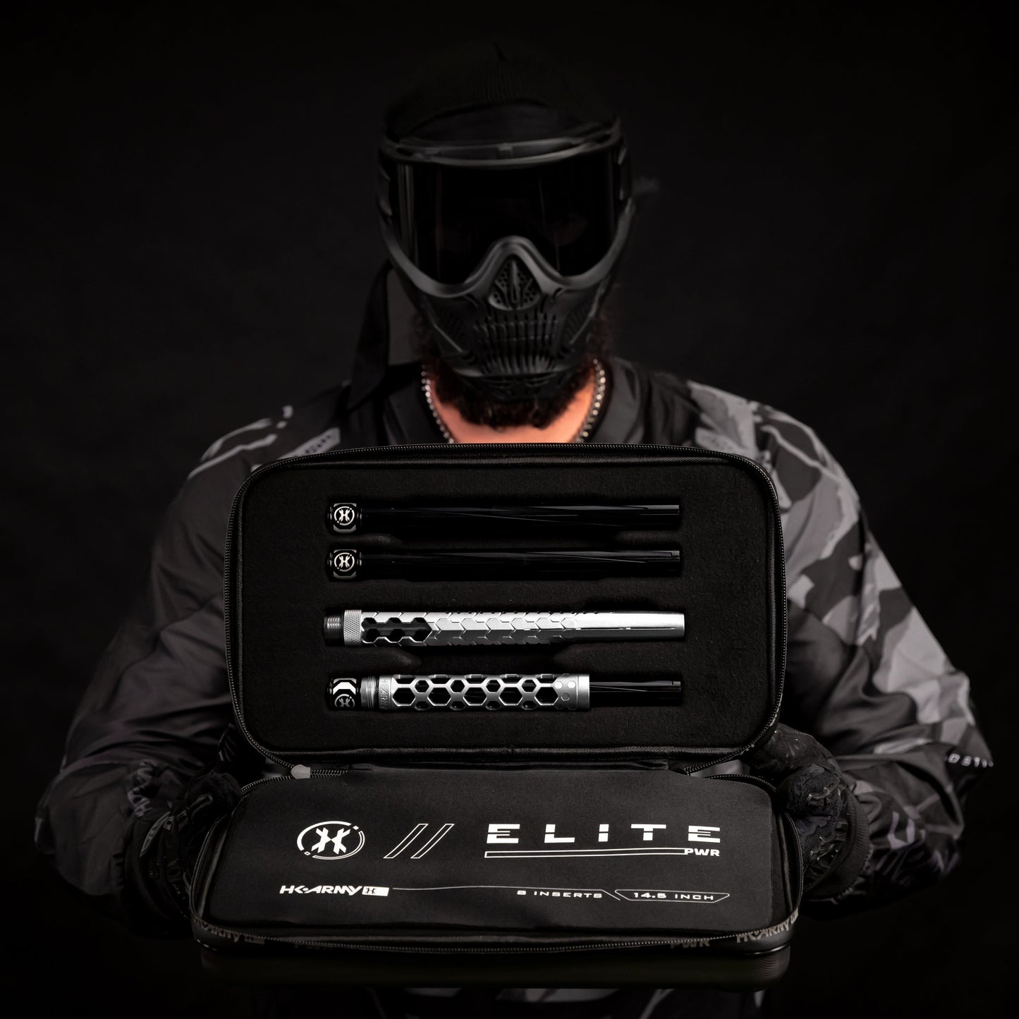 Used Hex PWR Barrel Kit - Silver - Black Inserts Paintball Gun from HK Army Clothing Buy/Sell/Trade Paintball Markers, New Paintball Guns, Paintball Hoppers, Paintball Masks, and Hormesis Headbands