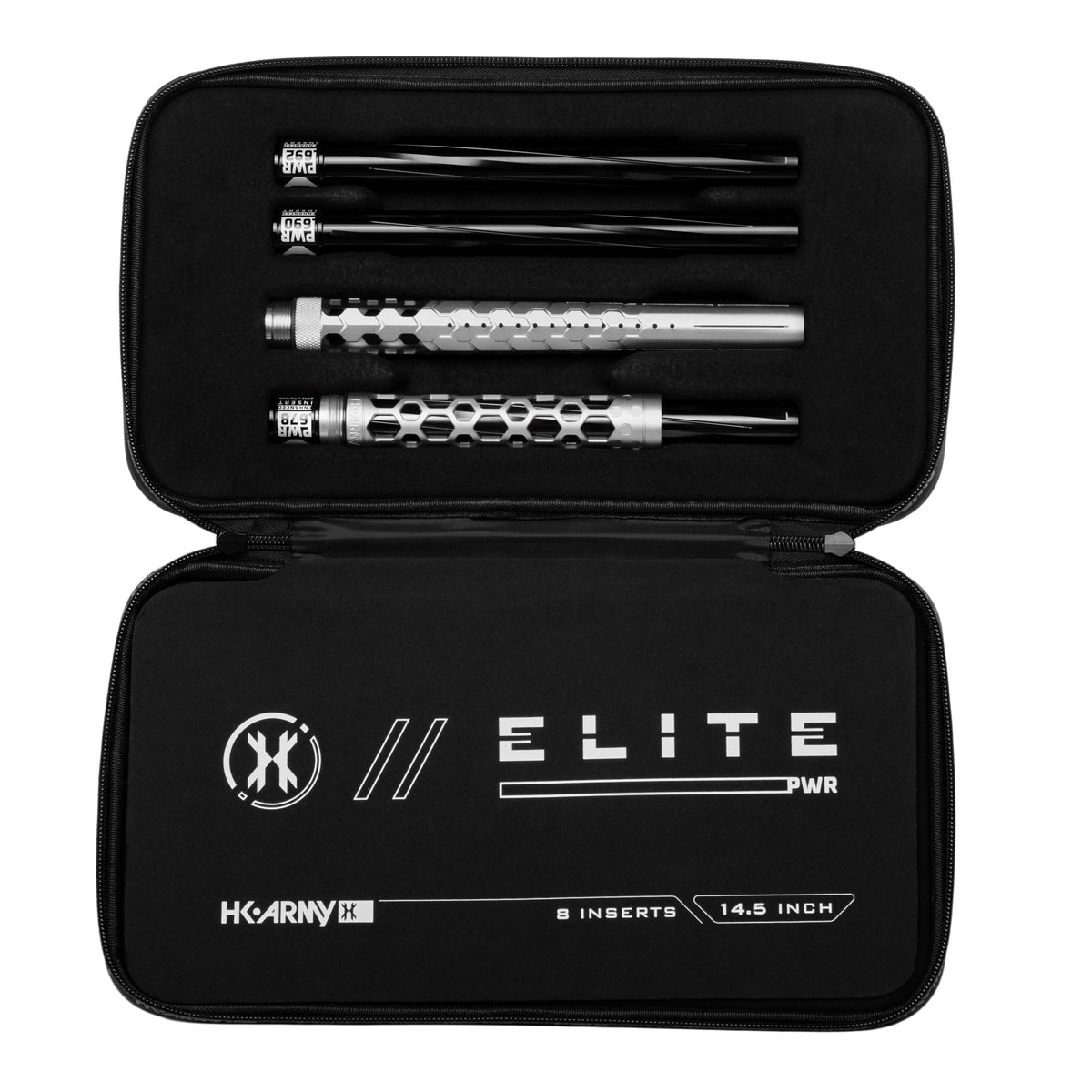 Used Hex PWR Barrel Kit - Silver - Black Inserts Paintball Gun from HK Army Clothing Buy/Sell/Trade Paintball Markers, New Paintball Guns, Paintball Hoppers, Paintball Masks, and Hormesis Headbands