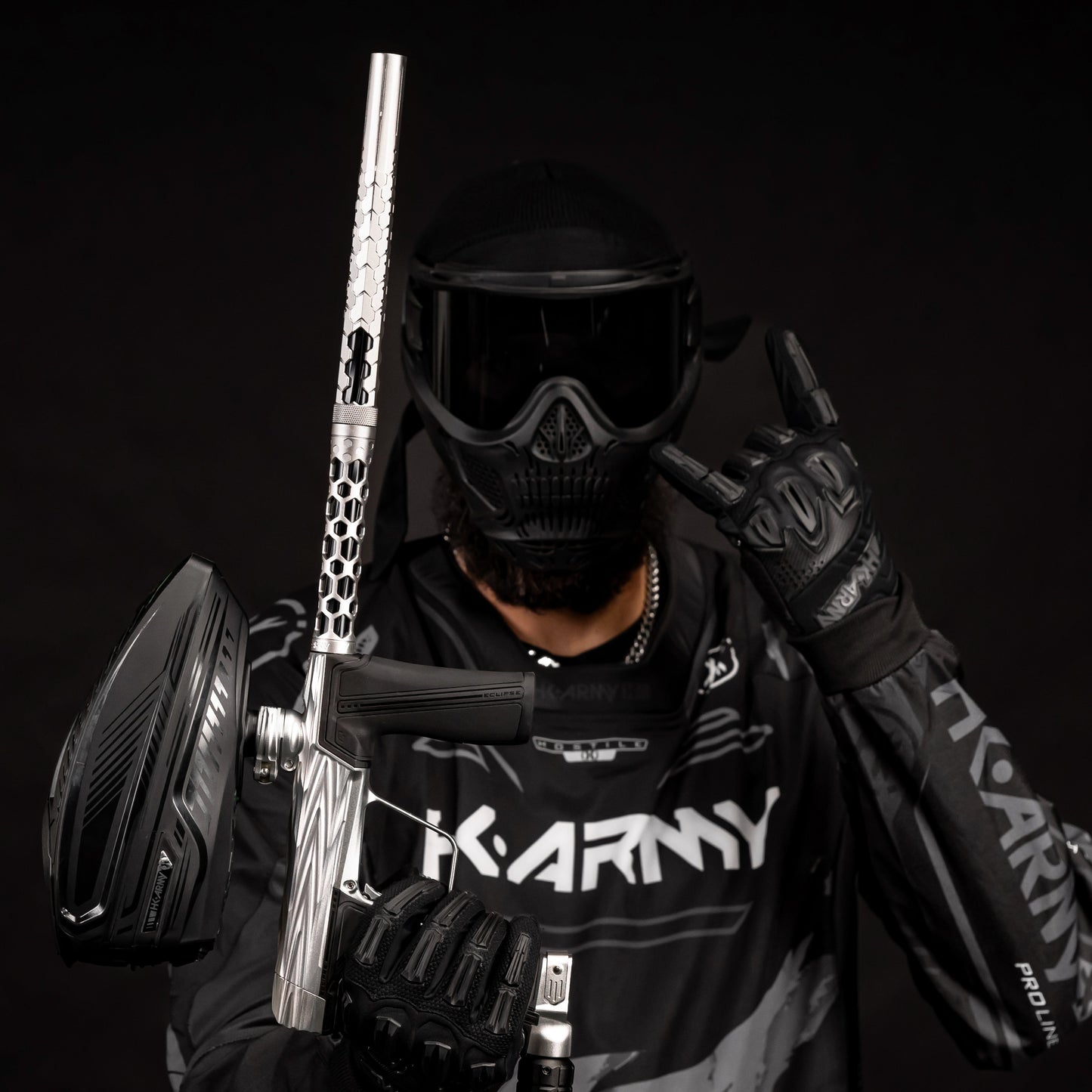 Used Hex PWR Barrel Kit - Silver - Black Inserts Paintball Gun from HK Army Clothing Buy/Sell/Trade Paintball Markers, New Paintball Guns, Paintball Hoppers, Paintball Masks, and Hormesis Headbands