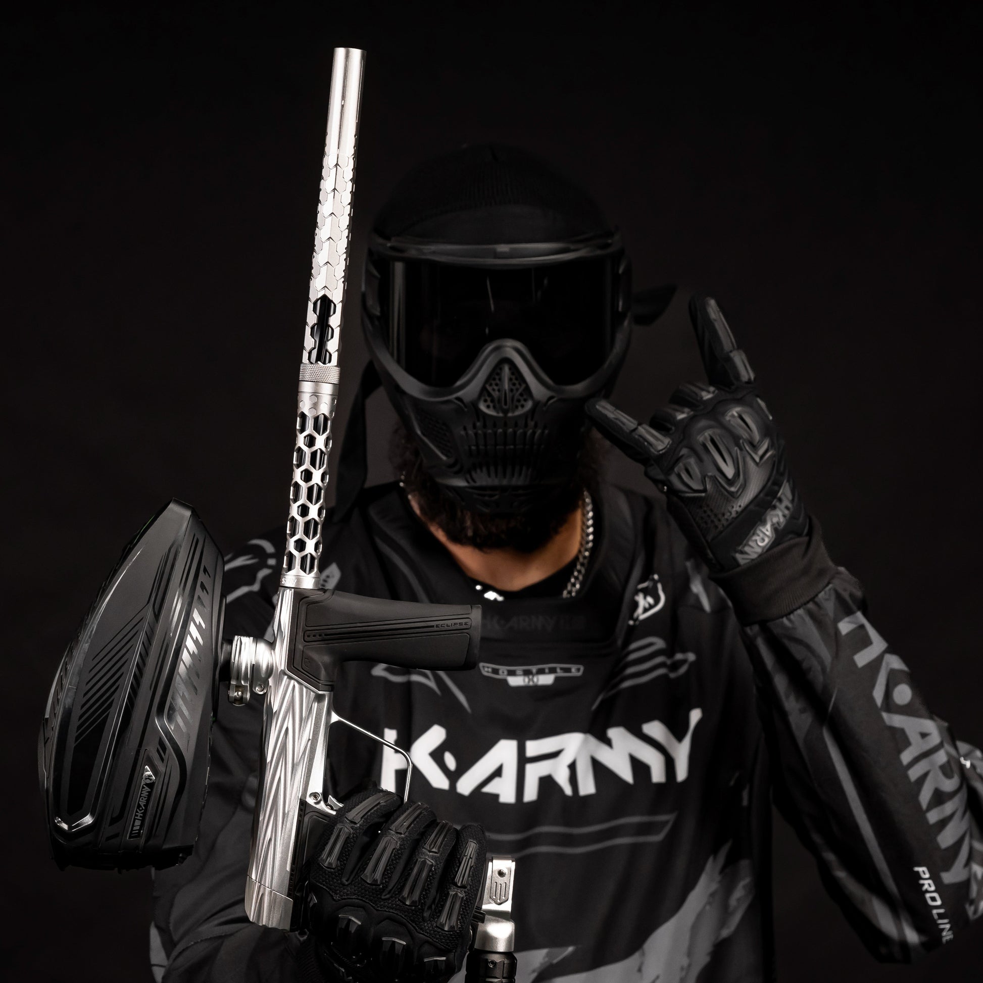 Used Hex PWR Barrel Kit - Silver - Black Inserts Paintball Gun from HK Army Clothing Buy/Sell/Trade Paintball Markers, New Paintball Guns, Paintball Hoppers, Paintball Masks, and Hormesis Headbands