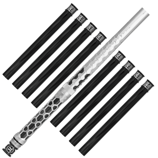 Used Hex PWR Barrel Kit - Silver - Black Inserts Paintball Gun from HK Army Clothing Buy/Sell/Trade Paintball Markers, New Paintball Guns, Paintball Hoppers, Paintball Masks, and Hormesis Headbands