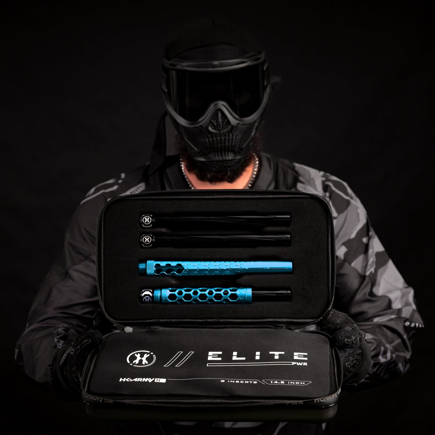 Used Hex PWR Barrel Kit - Turquoise - Black Inserts Paintball Gun from HK Army Clothing Buy/Sell/Trade Paintball Markers, New Paintball Guns, Paintball Hoppers, Paintball Masks, and Hormesis Headbands